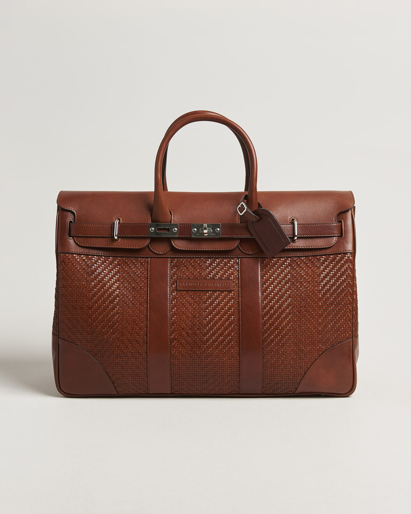 Herren | Taschen | Brunello Cucinelli | Woven Leather Duffle Bag Burnished Calf