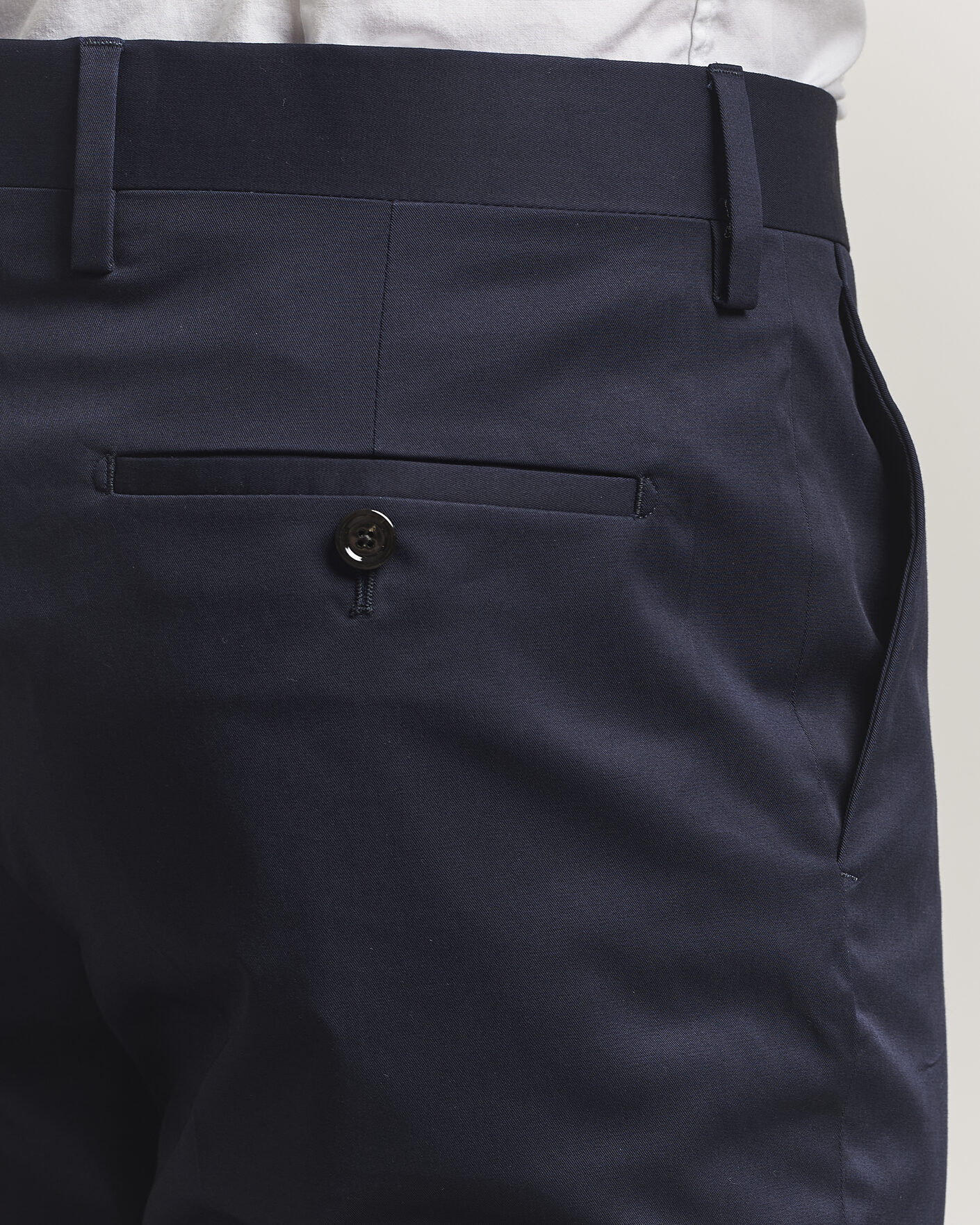 Herren | Hosen | Lardini | Lyon Cotton Twill Stretch Trousers Navy