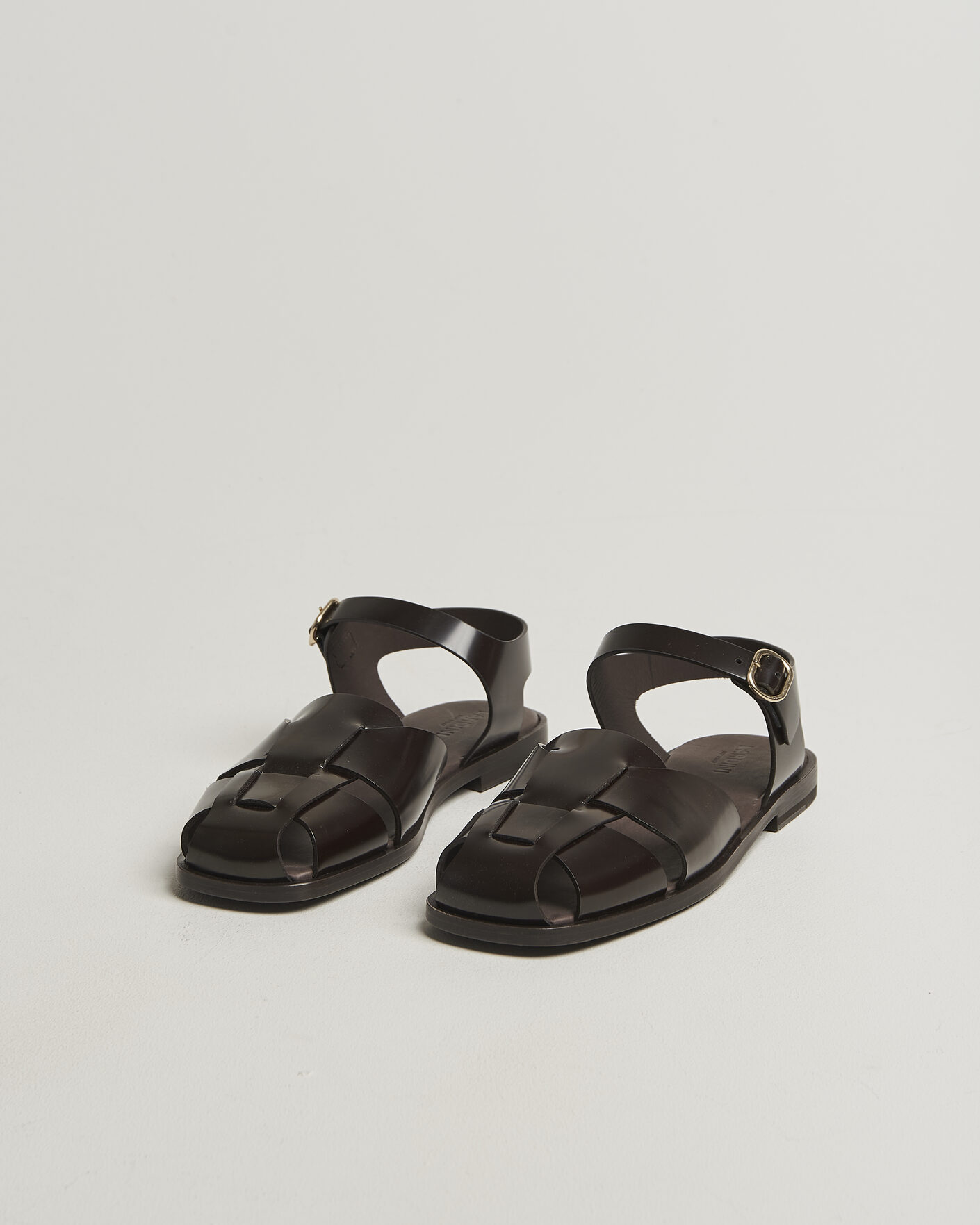 Herren | Sandalen & Pantoletten | Lardini | Marcel Leather Sandal Dark Brown