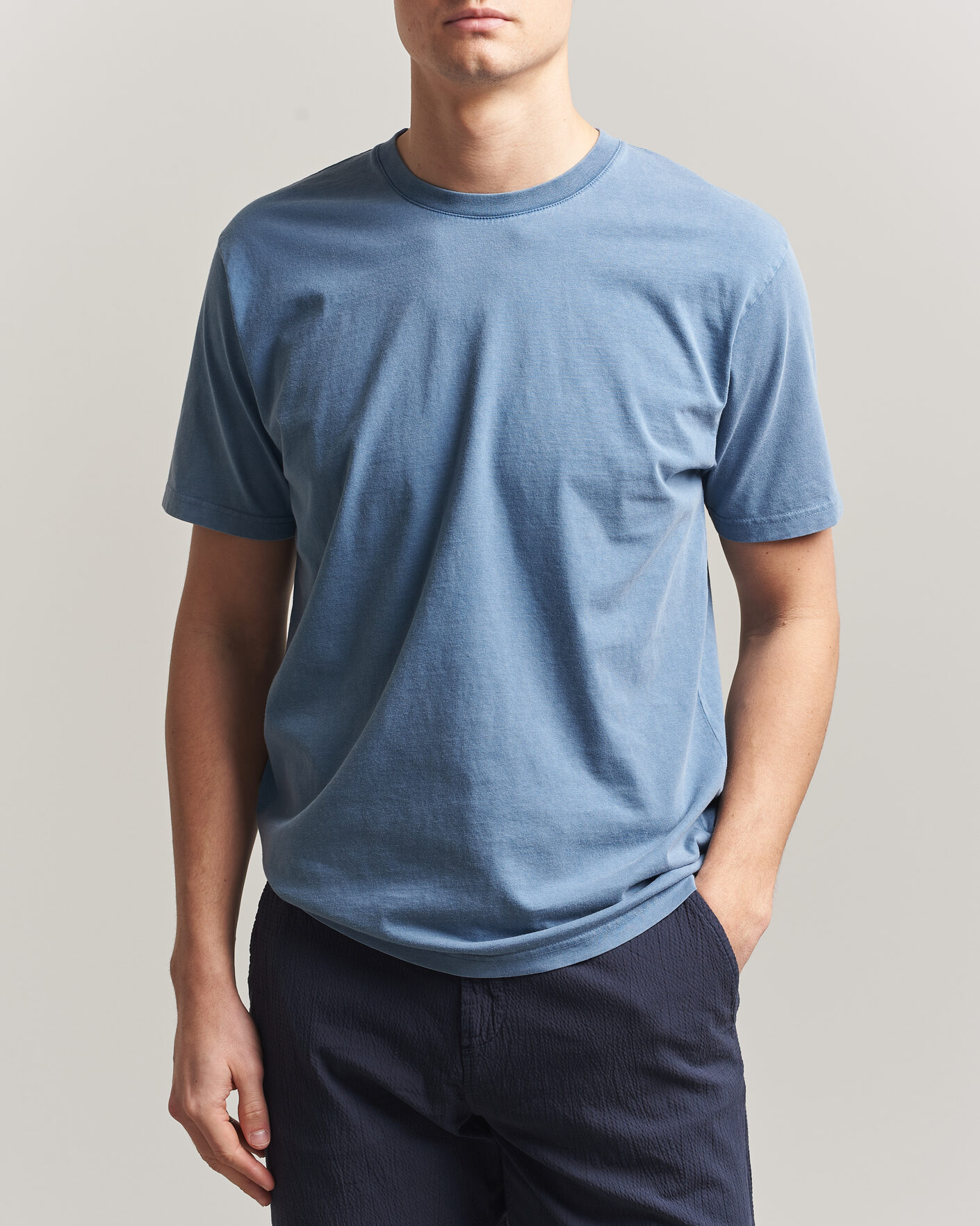 Herren | T-Shirts | Colorful Standard | Classic Organic T-Shirt Faded Indigo