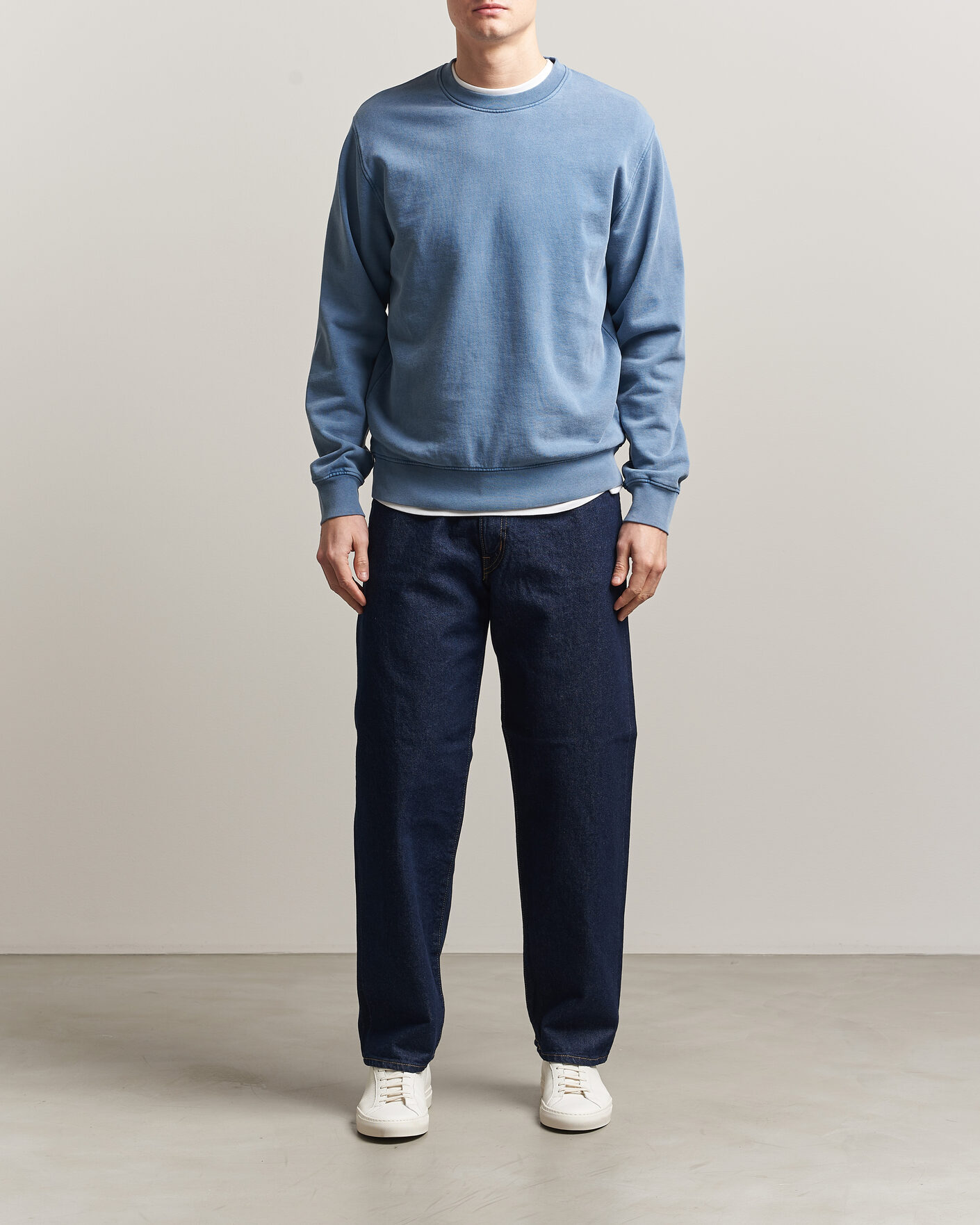 Herren | Pullover | Colorful Standard | Classic Organic Crew Neck Sweat Faded Indigo