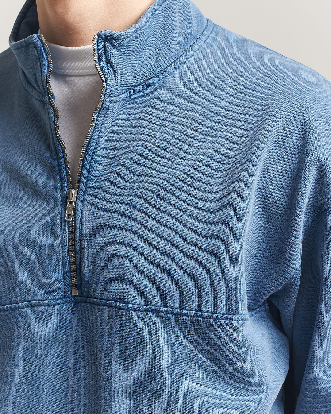 Herren | Pullover | Colorful Standard | Classic Organic Half-Zip Faded Indigo