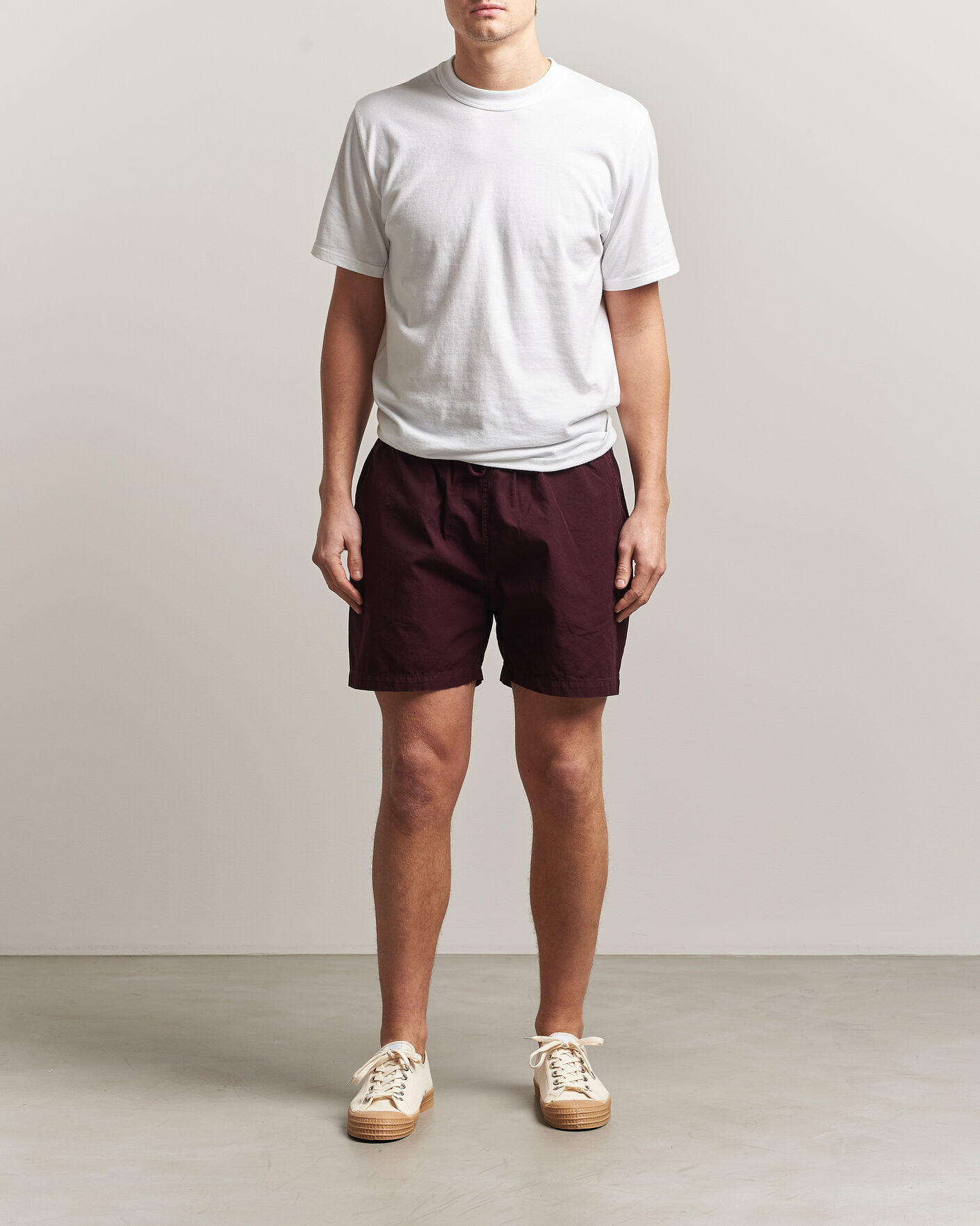 Herren | Shorts | Colorful Standard | Classic Organic Twill Drawstring Shorts Oxblood Red