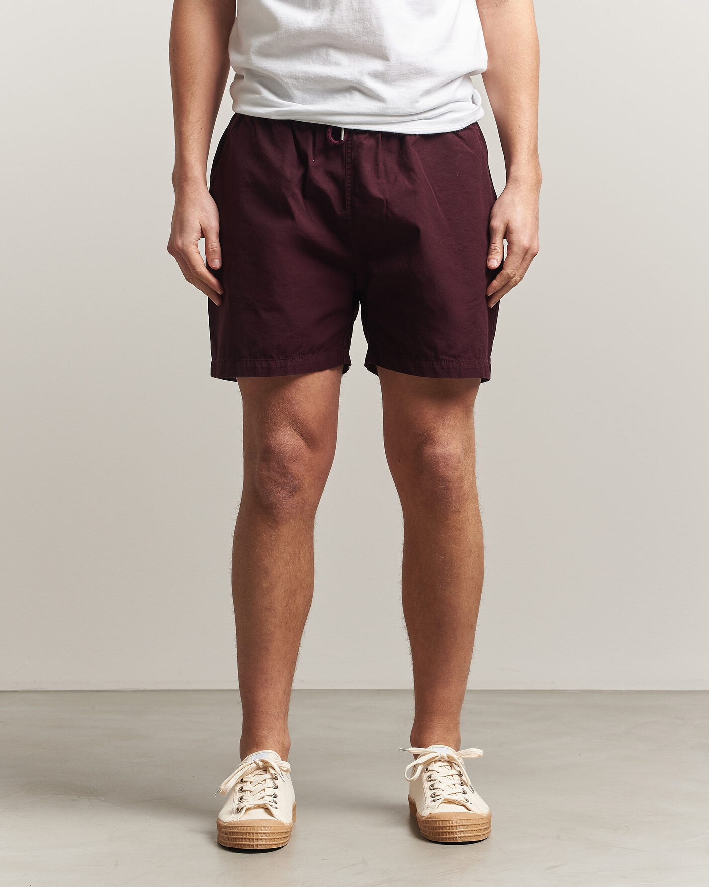 Herren | Shorts | Colorful Standard | Classic Organic Twill Drawstring Shorts Oxblood Red