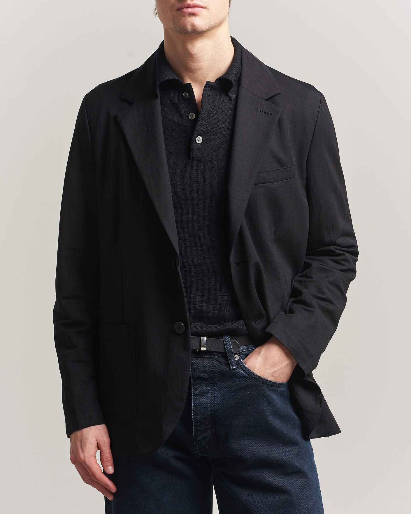 Herren | Sakkos | Harris Wharf London | Rayon Travel Blazer Black