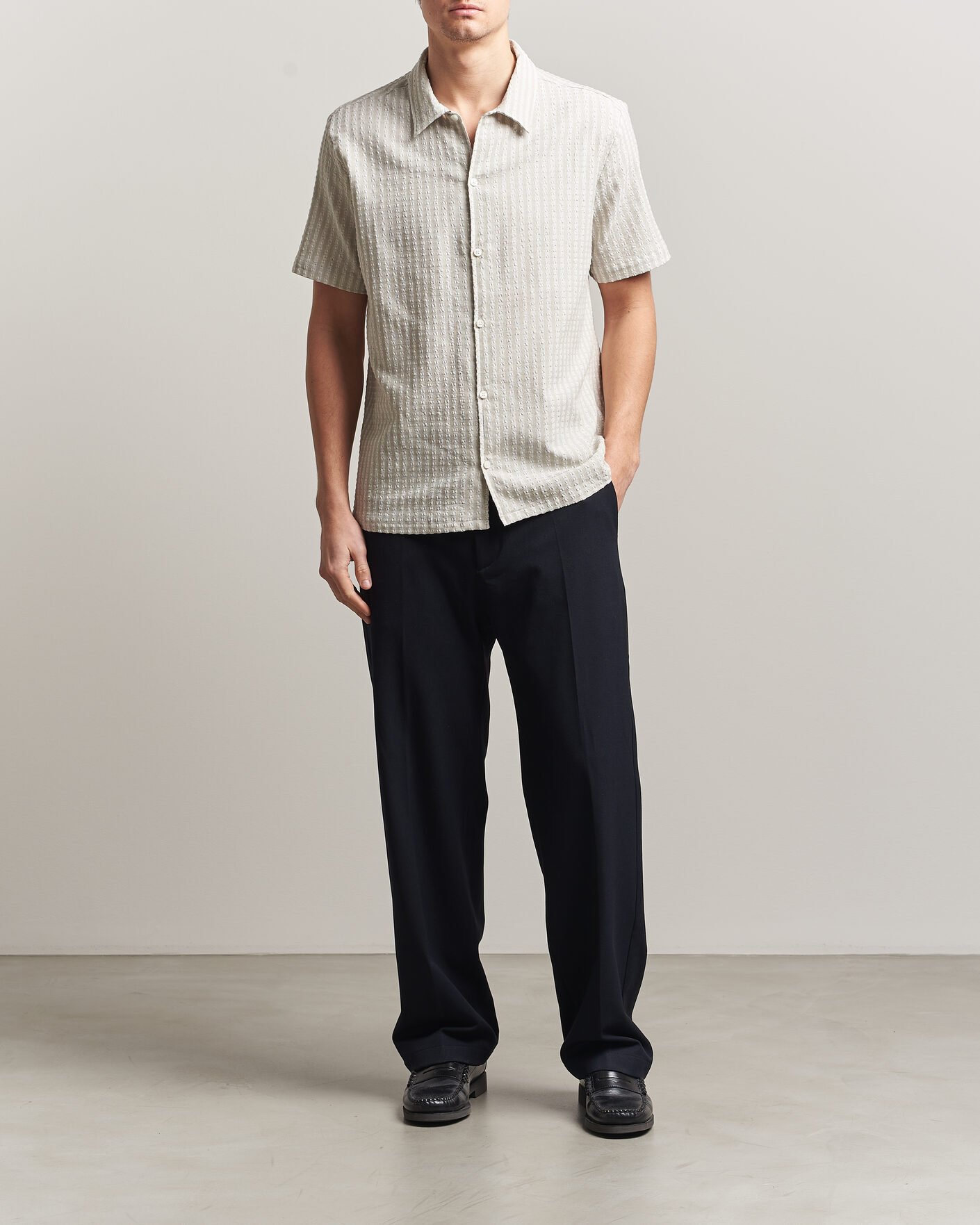 Herren | Hemden | Samsøe Samsøe | Avan Structured Short Sleeve Shirt Moonstruck