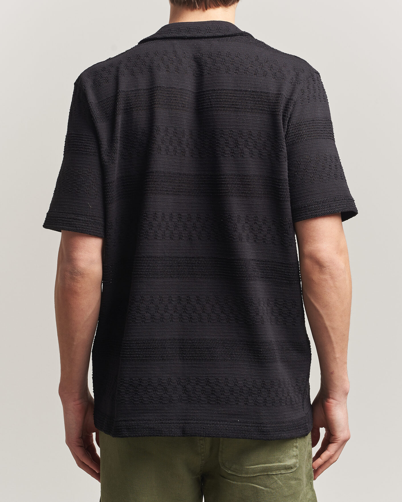 Herren | Hemden | Samsøe Samsøe | Martin Knitted Short Sleeve Shirt Black