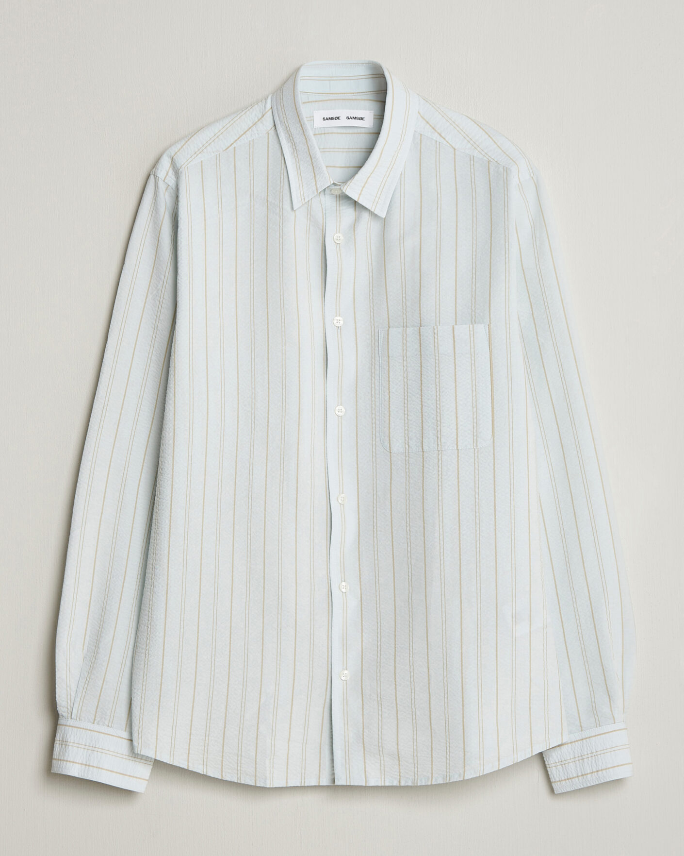Herren | Hemden | Samsøe Samsøe | Ryan Cotton Striped Shirt Skywriting