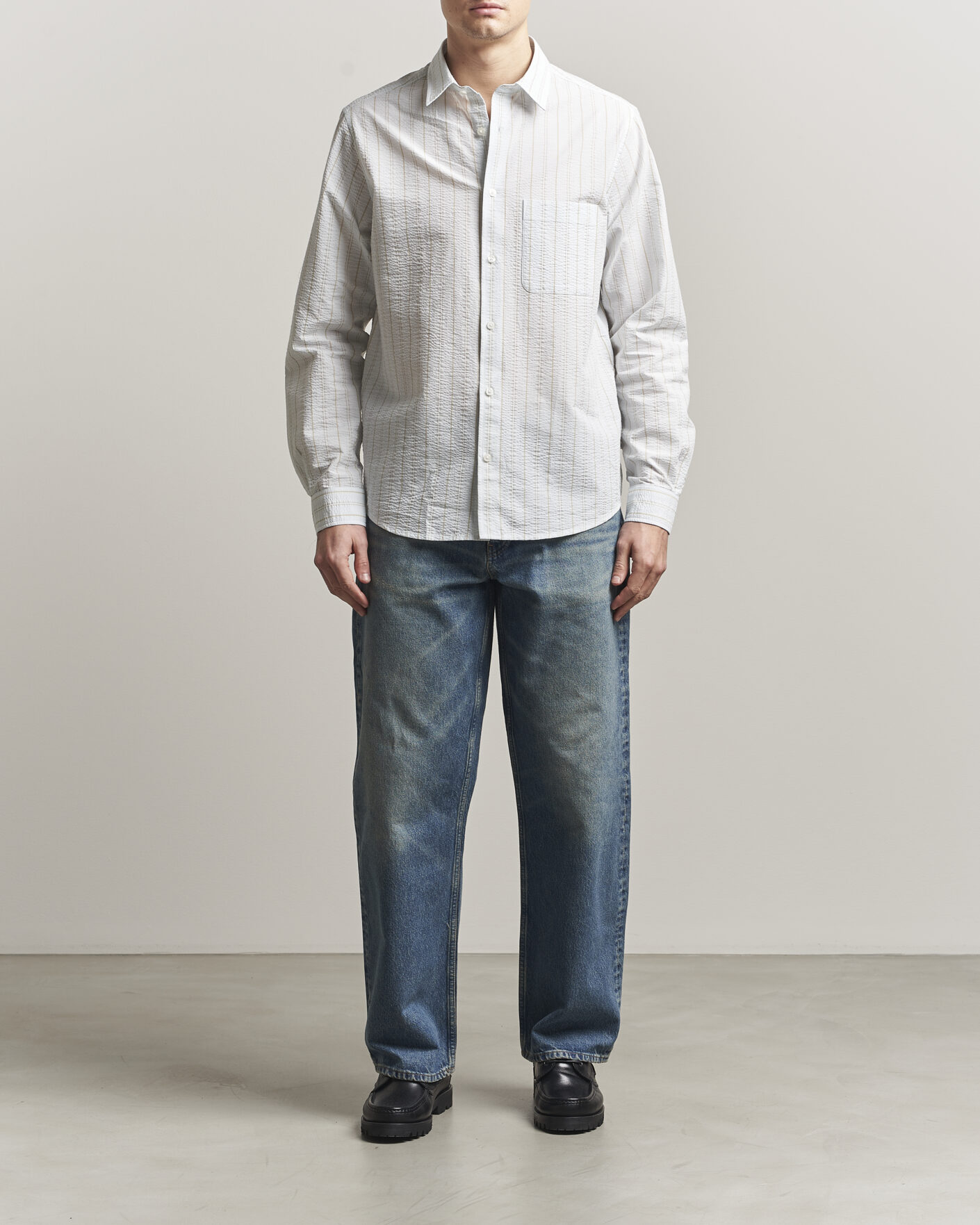 Herren | Hemden | Samsøe Samsøe | Ryan Cotton Striped Shirt Skywriting