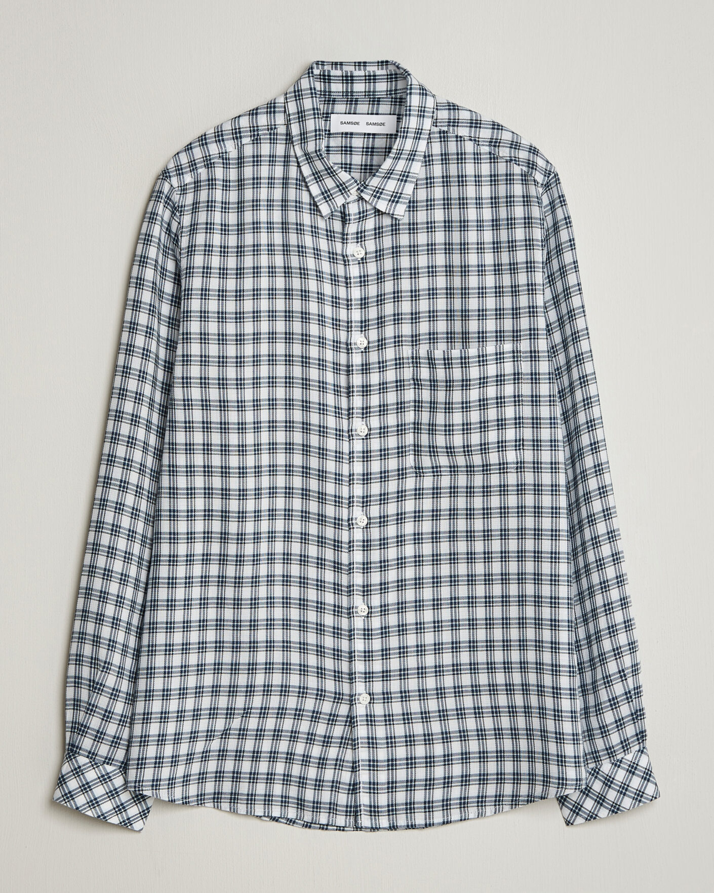 Herren | Hemden | Samsøe Samsøe | Ryan Tencel Checked Shirt Blue