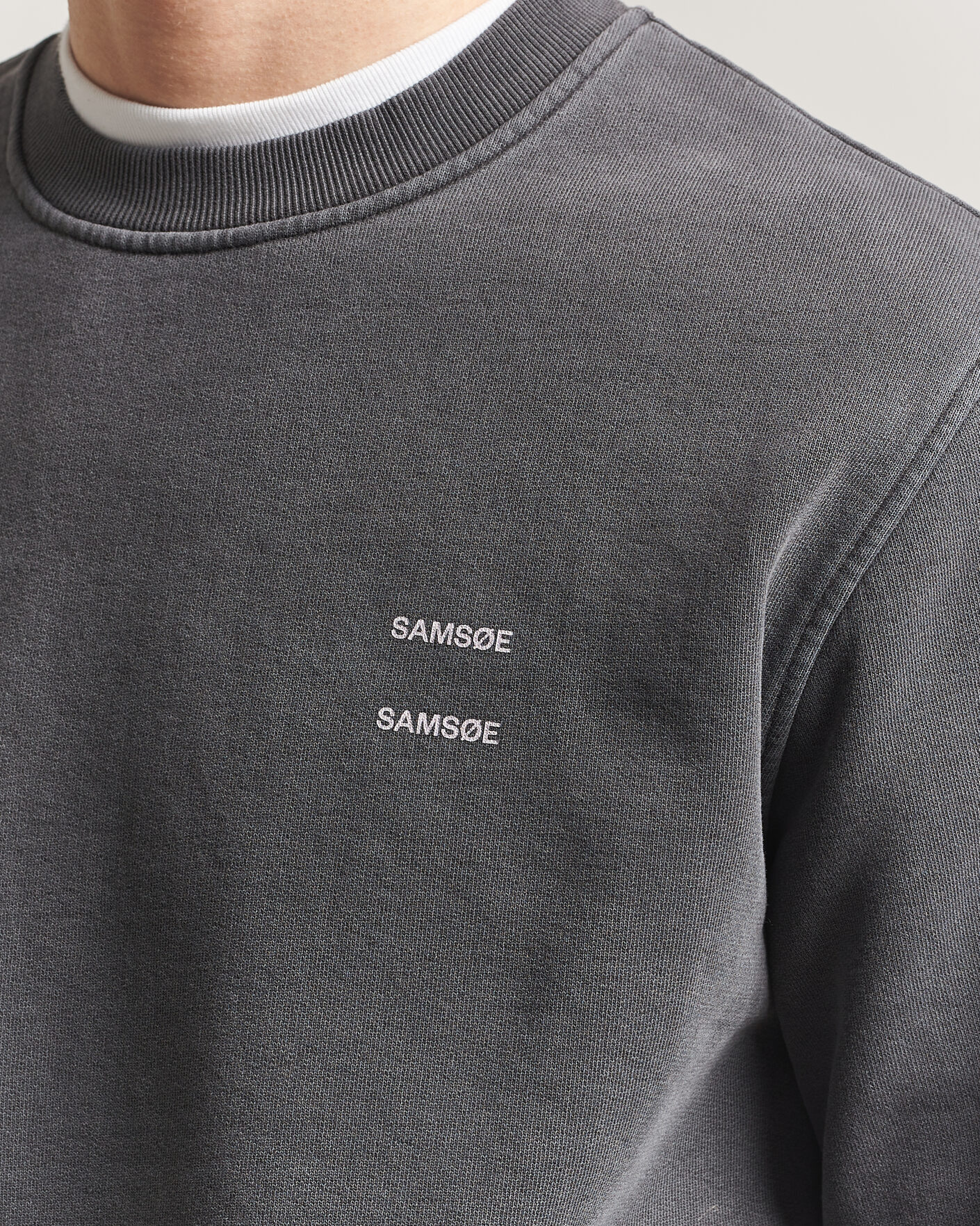 Herren | Pullover | Samsøe Samsøe | Joel Washed Organic Cotton Sweatshirt Black
