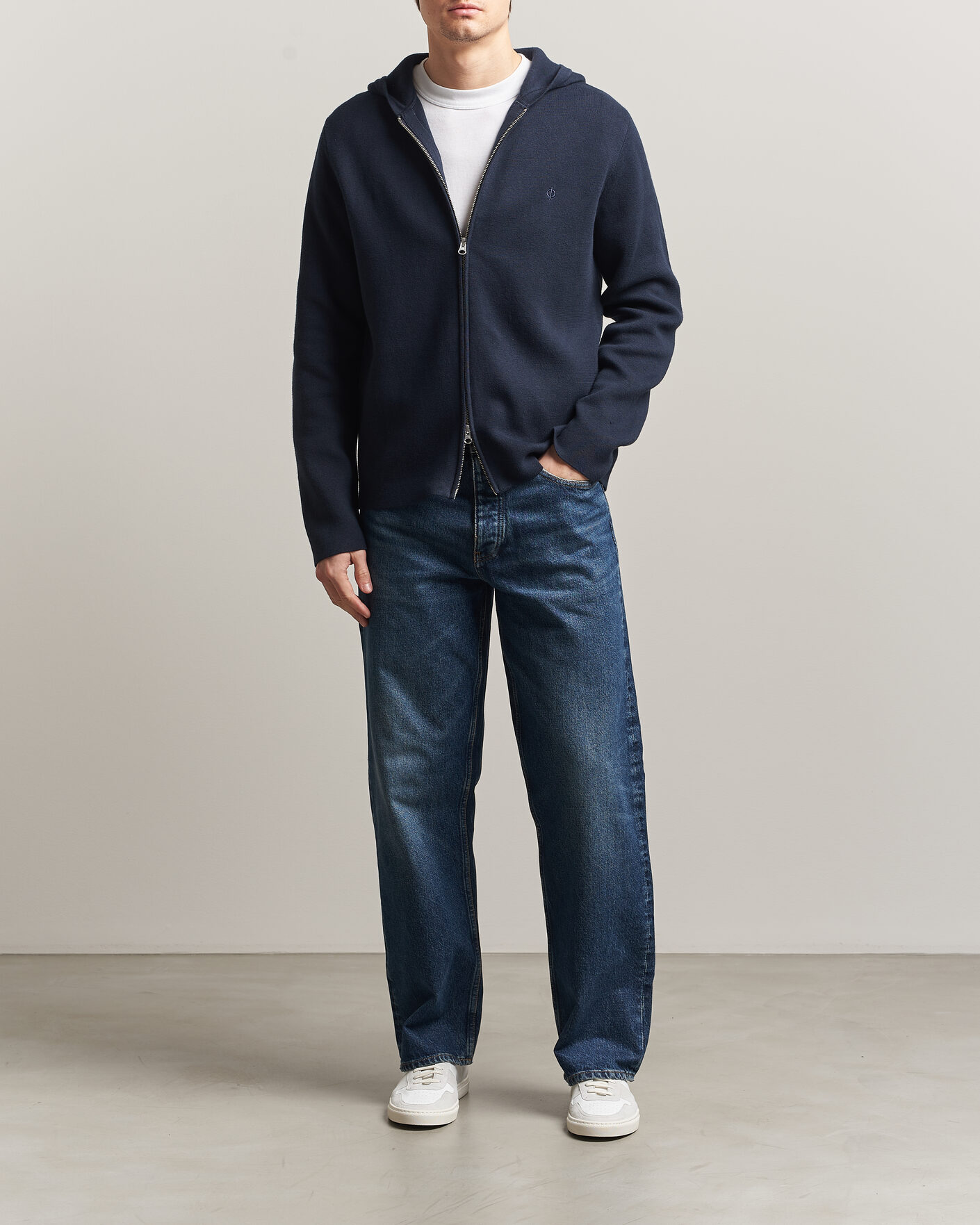 Herren | Pullover | Samsøe Samsøe | Niklas Full Zip Hoodie Salute Navy