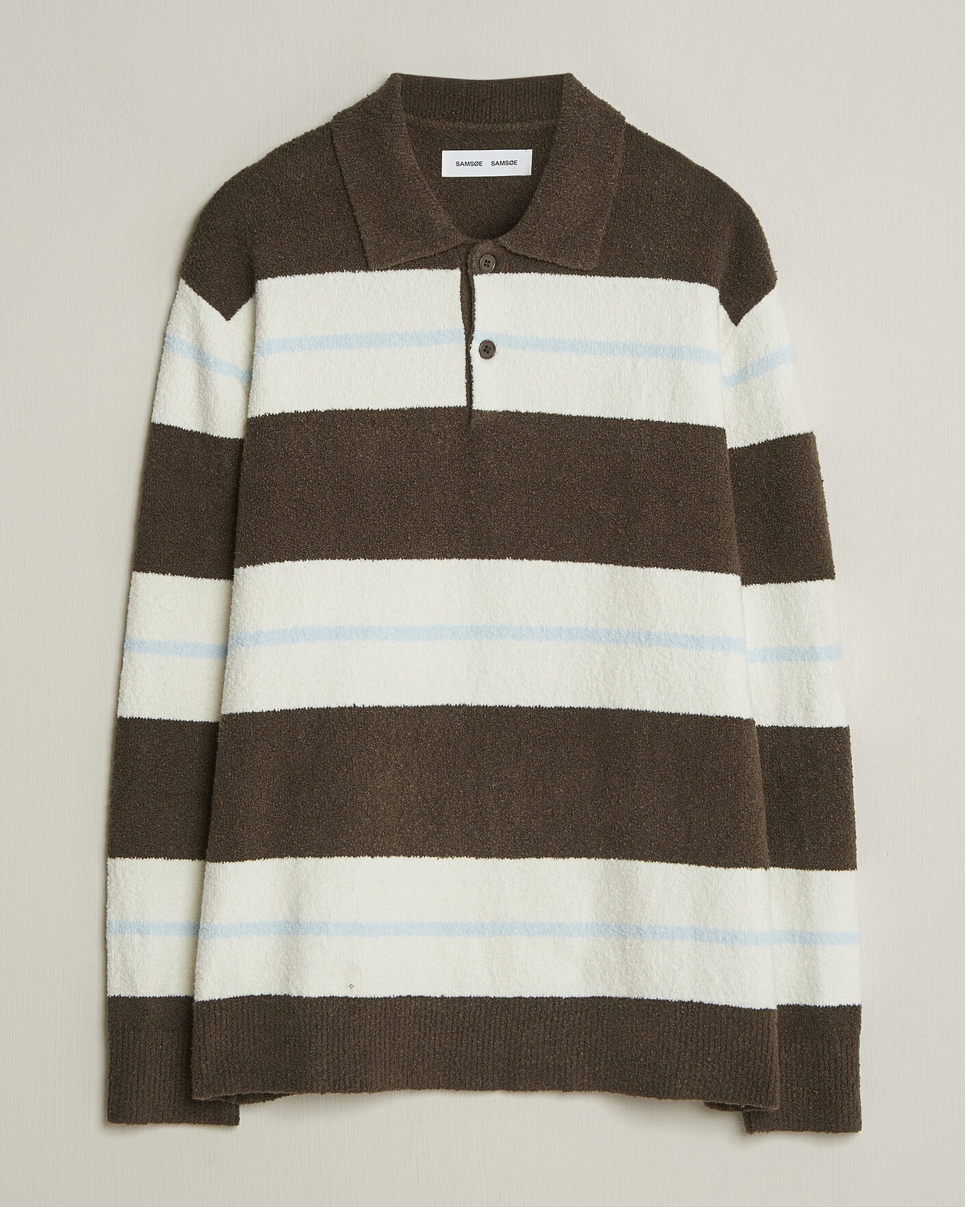 Herren | Pullover | Samsøe Samsøe | Nino Knitted Polo Black Olive/White