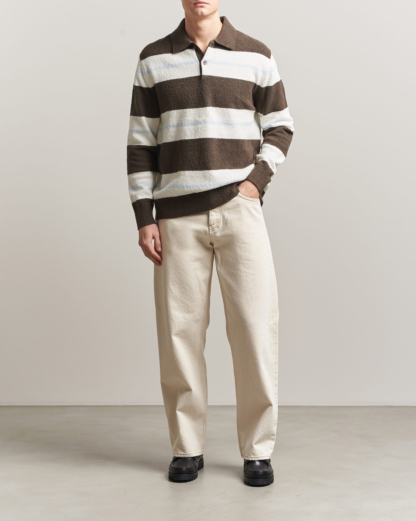 Herren | Pullover | Samsøe Samsøe | Nino Knitted Polo Black Olive/White