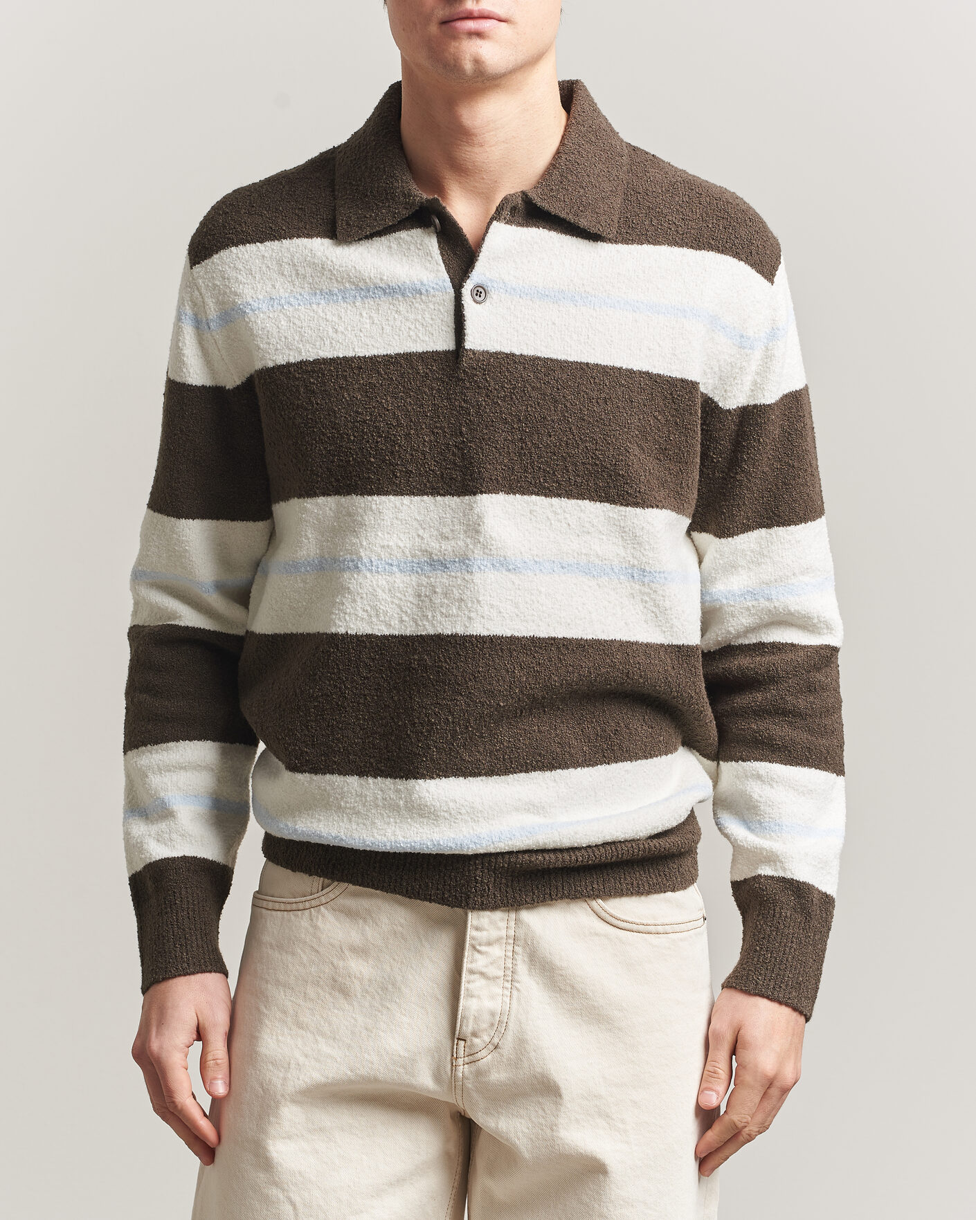 Herren | Pullover | Samsøe Samsøe | Nino Knitted Polo Black Olive/White