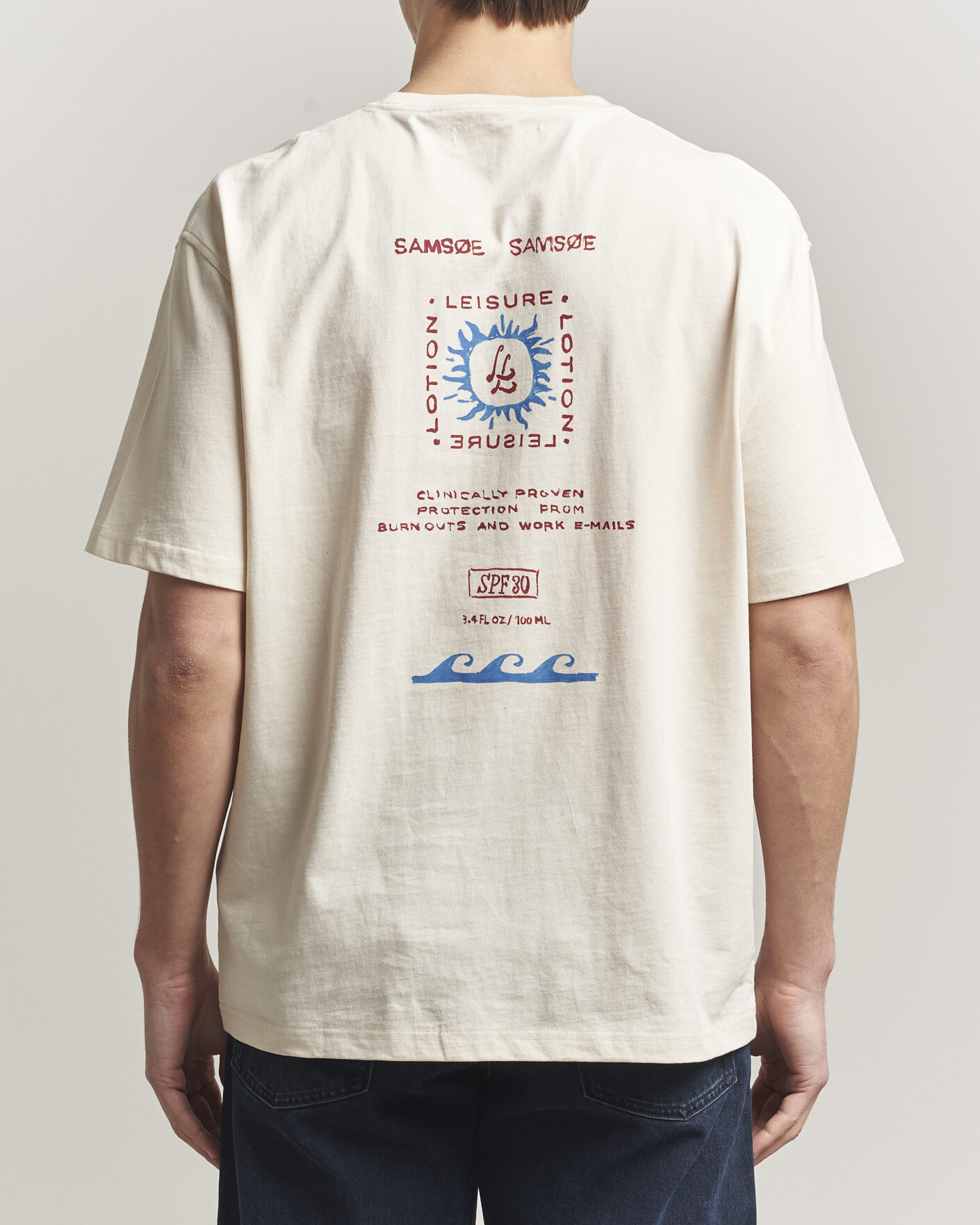 Herren | T-Shirts | Samsøe Samsøe | Gergei Printed Crew Neck T-Shirt Neutral