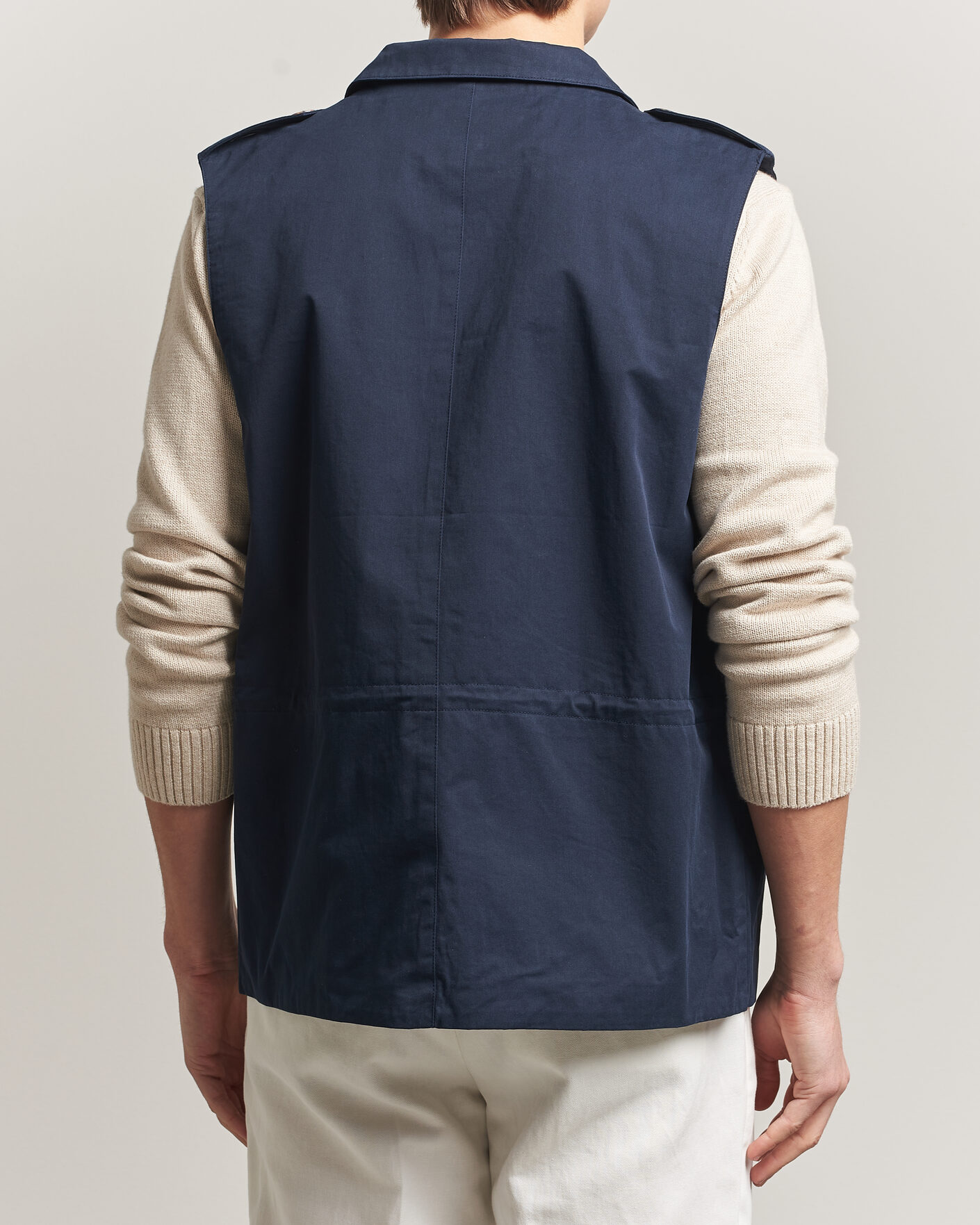 Herren | Westen | Stenströms | Cotton Twill Vest Navy