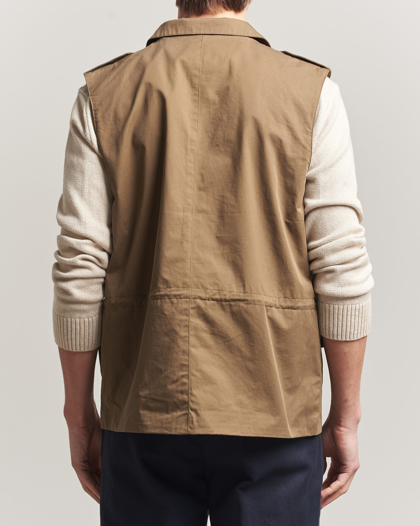 Herren | Westen | Stenströms | Cotton  Twill Vest Olive