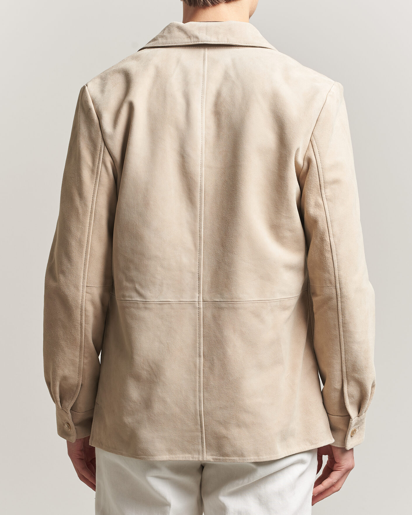 Herren | Jacken | Stenströms | Suede Overshirt Beige