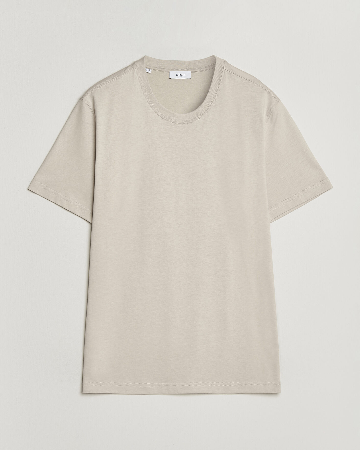 Herren |  | Eton | Supima Cotton Crew Neck T-Shirt Beige