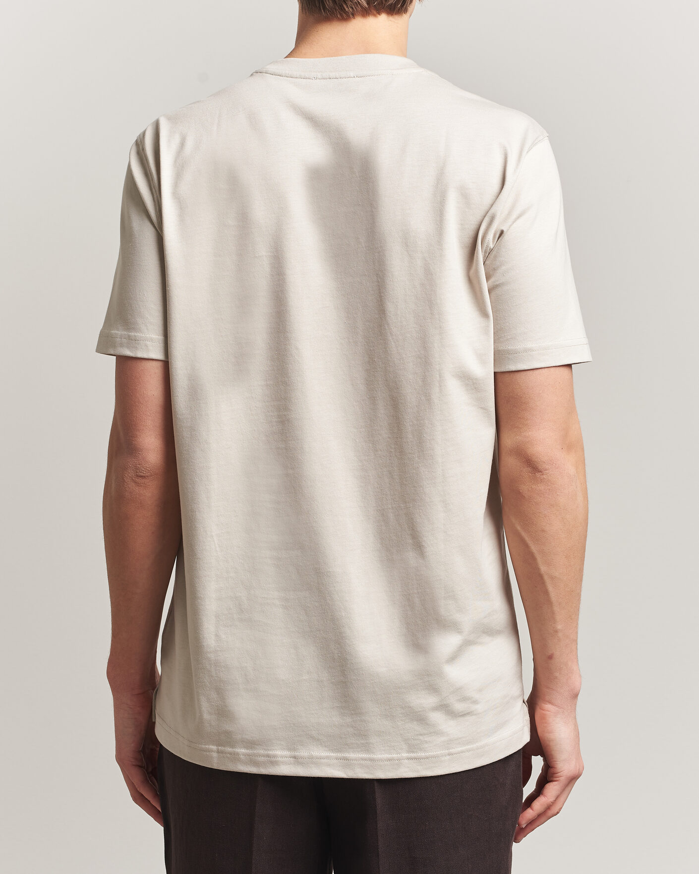 Herren | T-Shirts | Eton | Supima Cotton Crew Neck T-Shirt Beige