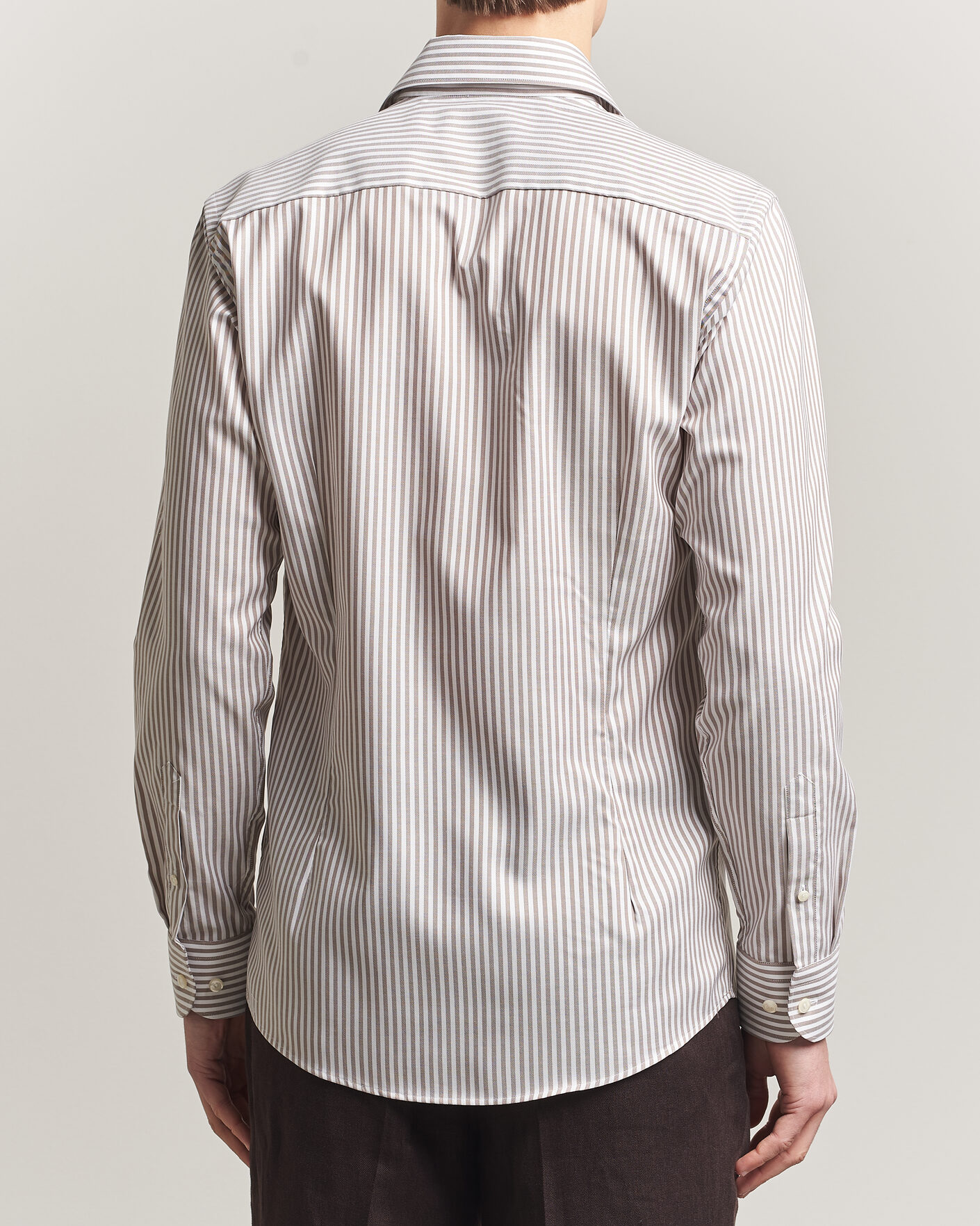 Herren | Hemden | Eton | Slim Fit Signature Oxford Striped Shirt Beige