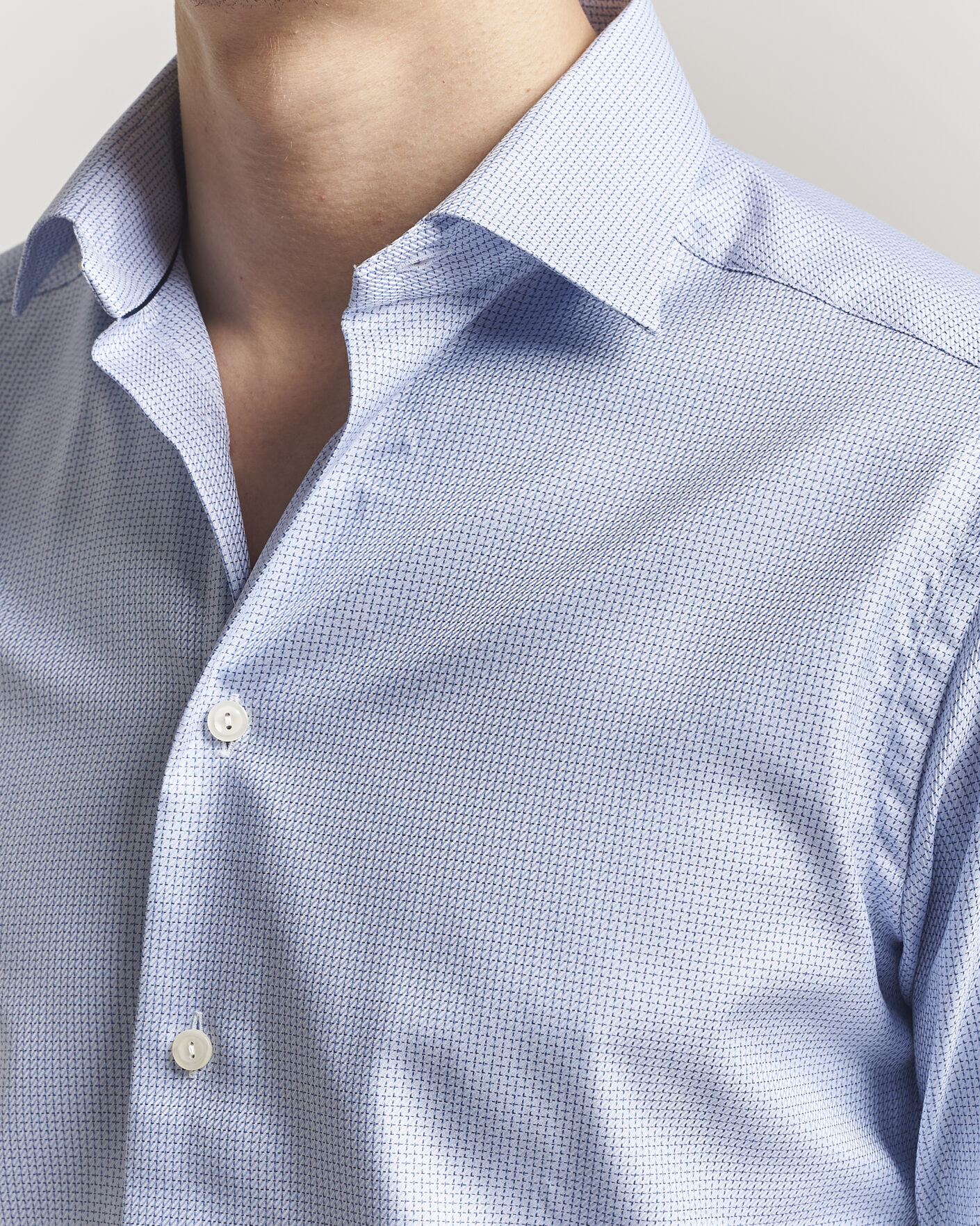 Herren | Hemden | Eton | Slim Fit Signature Twill Structured Shirt Mid Blue