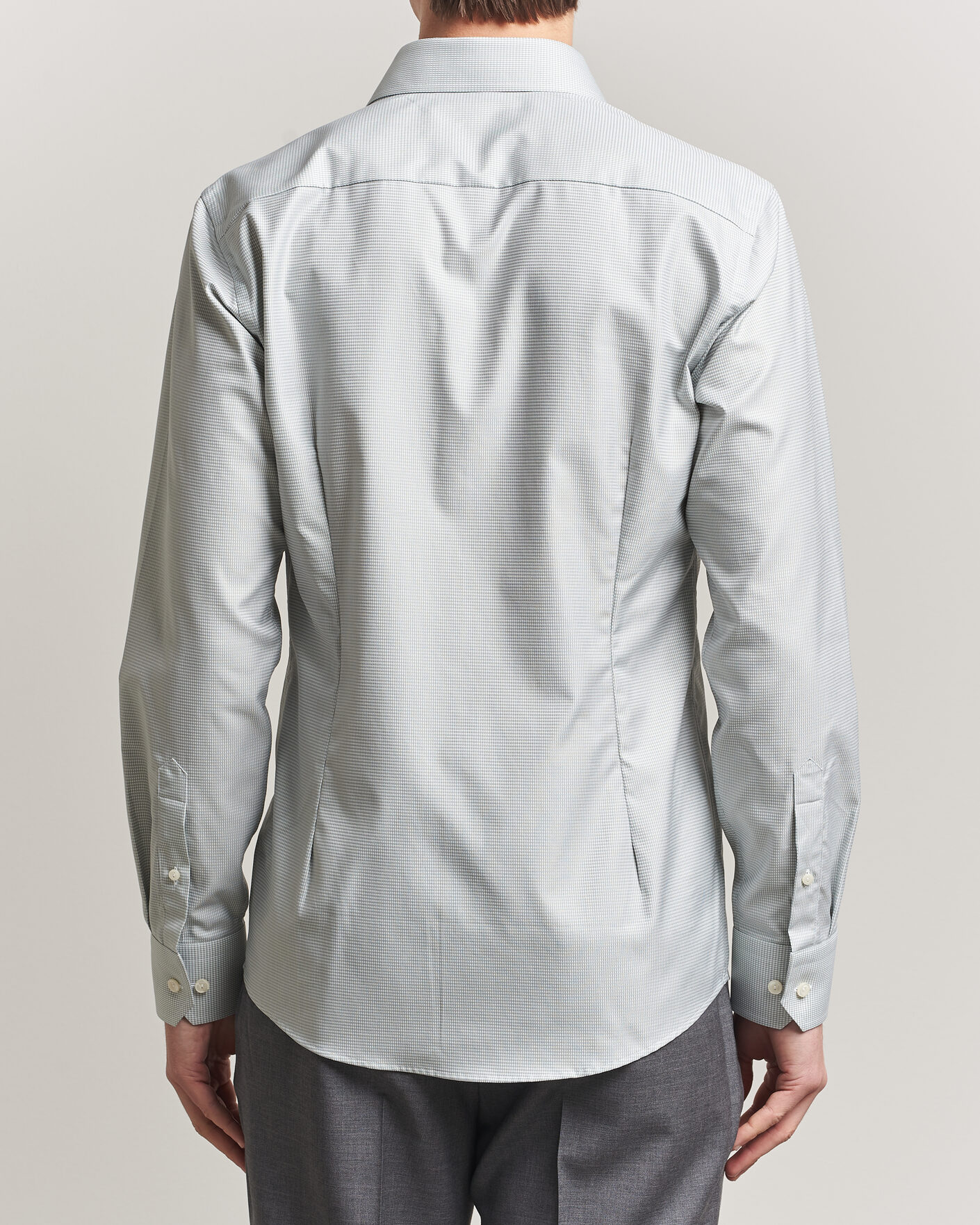 Herren | Hemden | Eton | Slim Fit Signature Twill Houndstooth Shirt Light Green