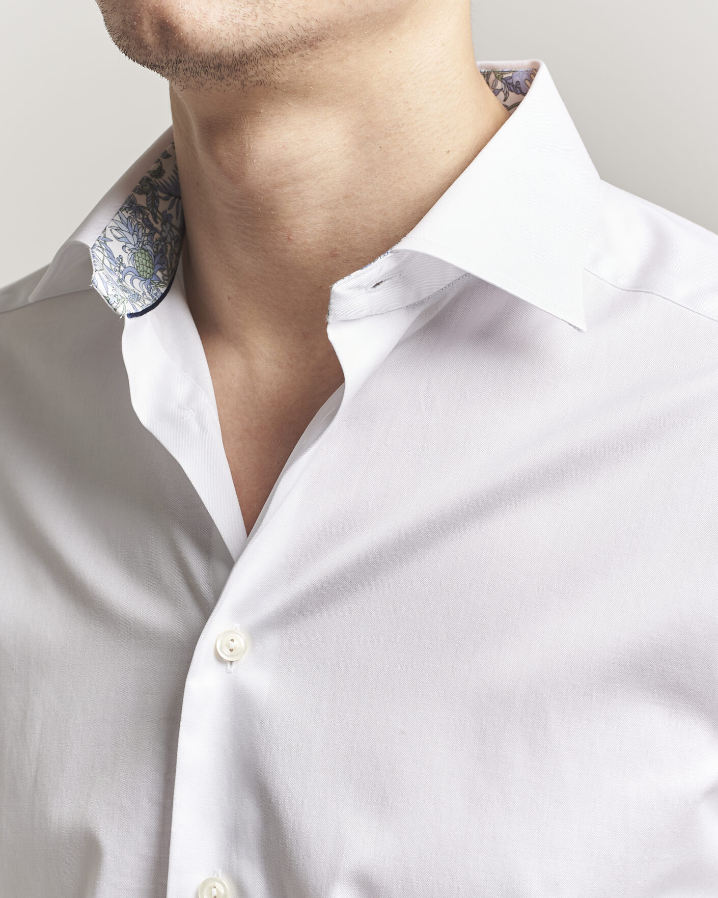 Herren | Hemden | Eton | Slim Fit Signature Twill Contrast Shirt White
