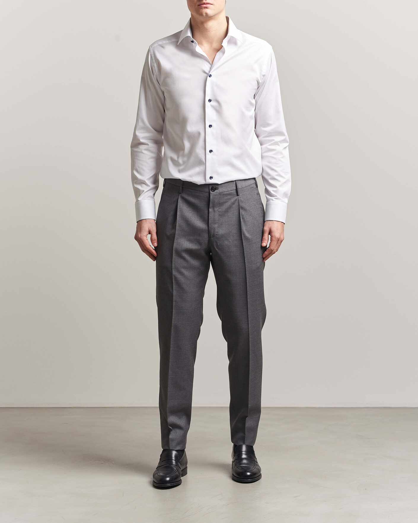 Herren | Hemden | Eton | Slim Fit Signature Twill Contrast Shirt White