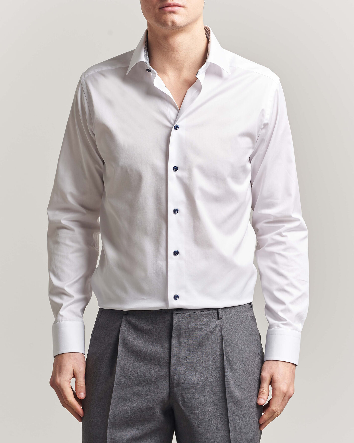 Herren | Hemden | Eton | Slim Fit Signature Twill Contrast Shirt White