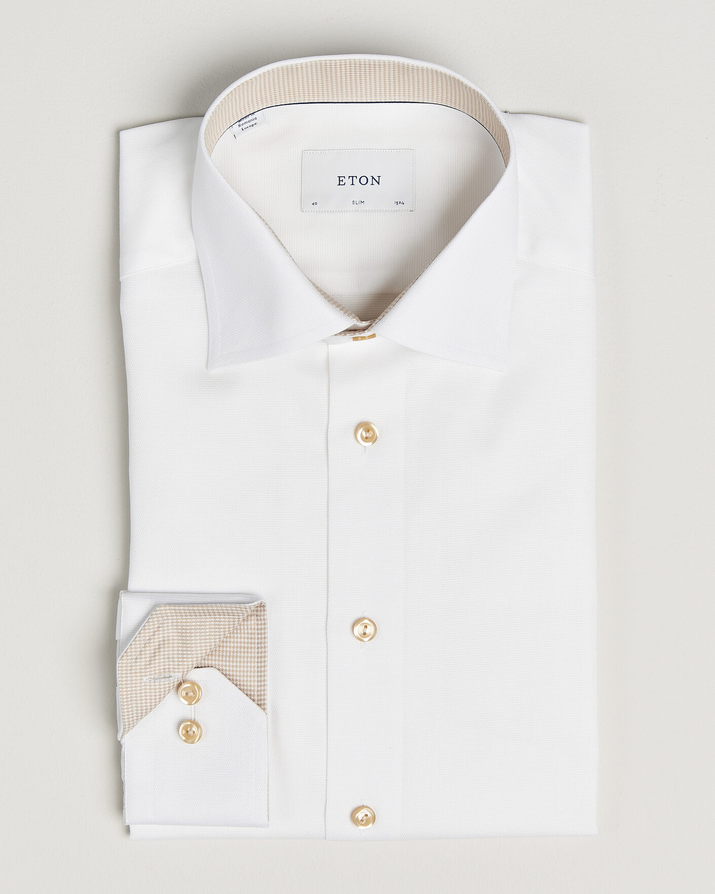 Herren | Hemden | Eton | Slim Fit Signature Twill Contrast Shirt White