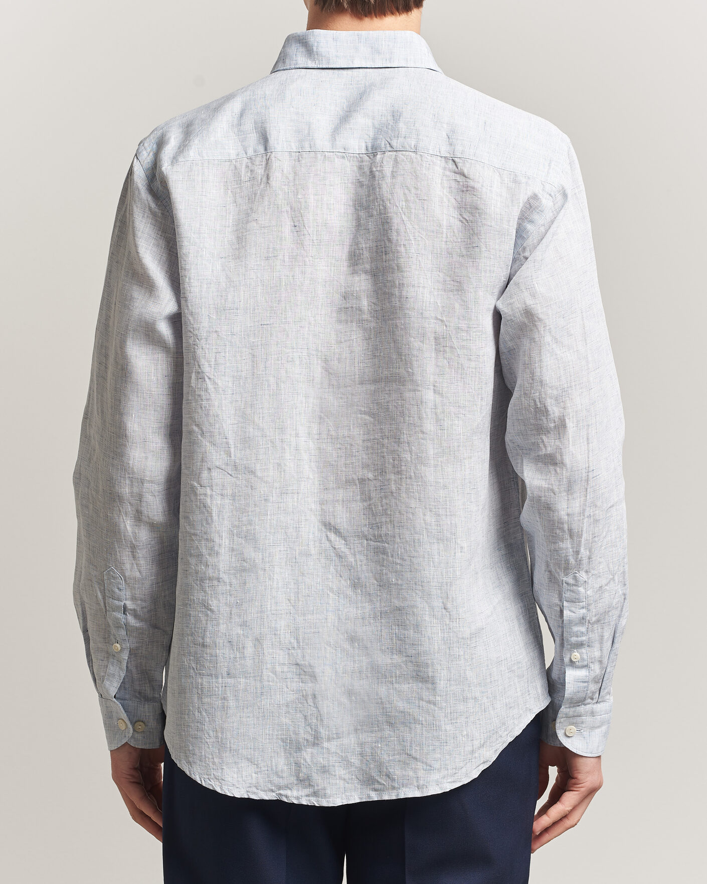 Herren | Hemden | Eton | Casual Fit Linen Shirt Light Blue