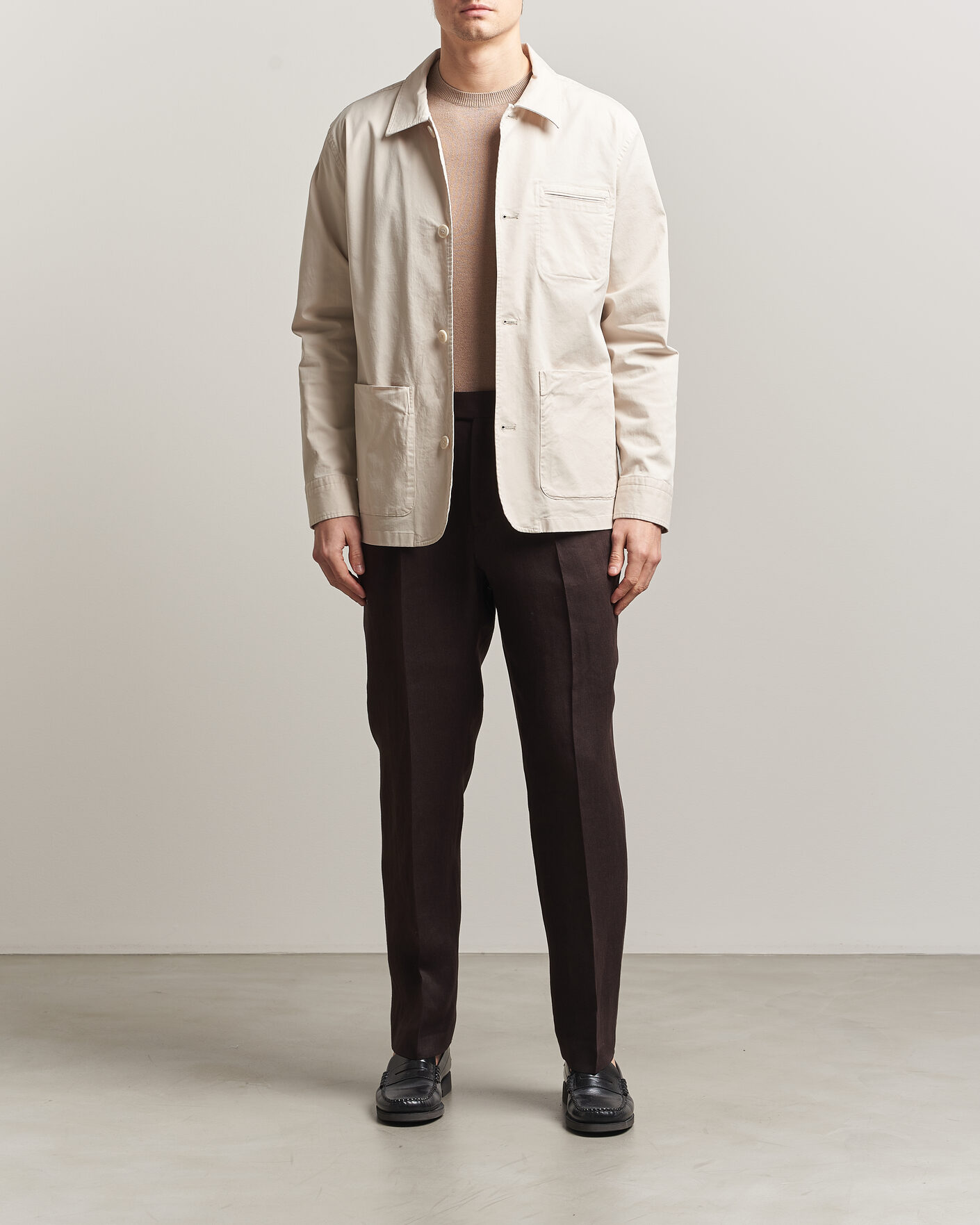 Herren | Jacken | Eton | Cotton Chore Jacket Off White