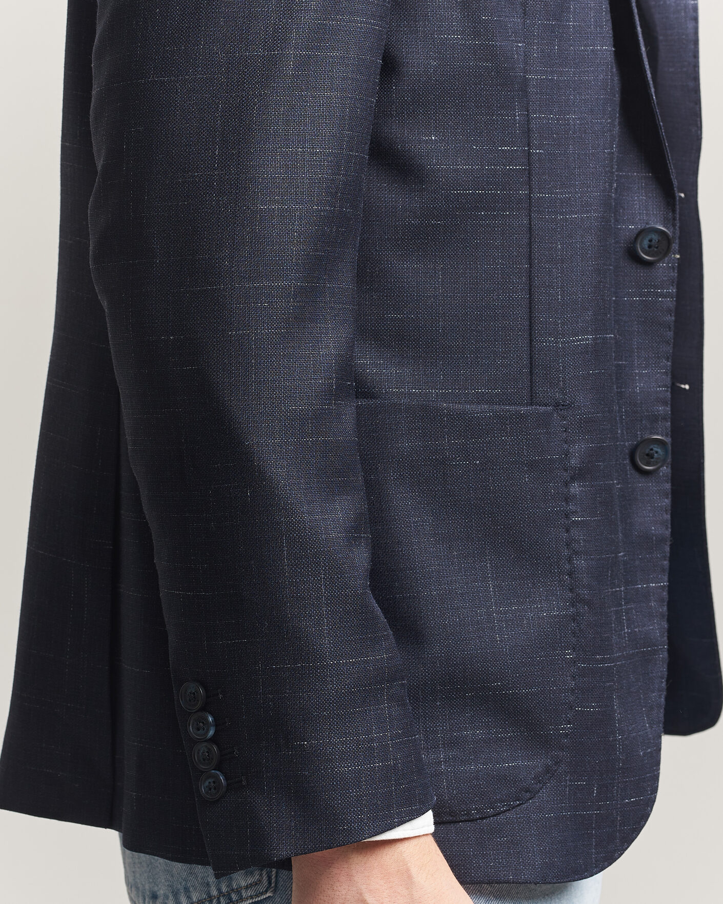 Herren | Sakkos | Eton | Wool Silk Soft Blazer Navy Blue