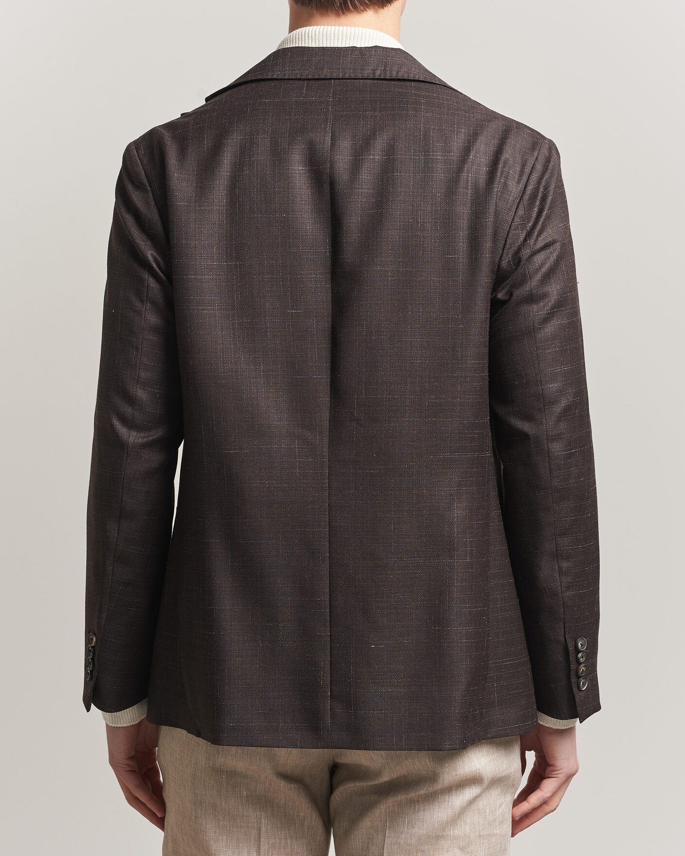 Herren | Sakkos | Eton | Wool Silk Soft Blazer Dark Brown