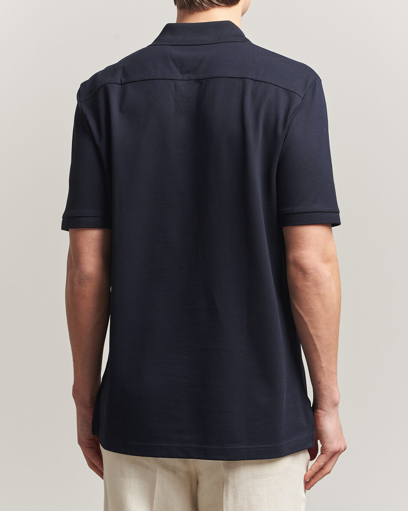 Herren | Poloshirts | Eton | Pima Pique Polo Navy Blue