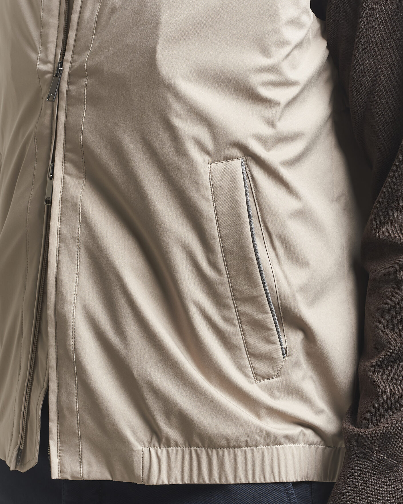 Herren | Westen | Eton | Lightweight Wind Vest Beige