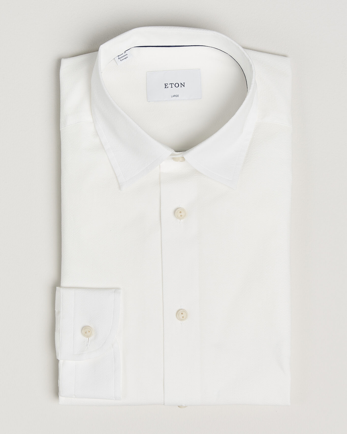 Herren | Hemden | Eton | Casual Fit Seersucker Resort Shirt White