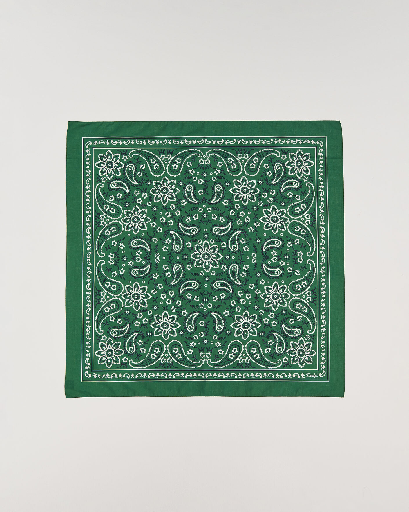 Herren | Tücher | Drake's | Classic Paisley Bandana Green