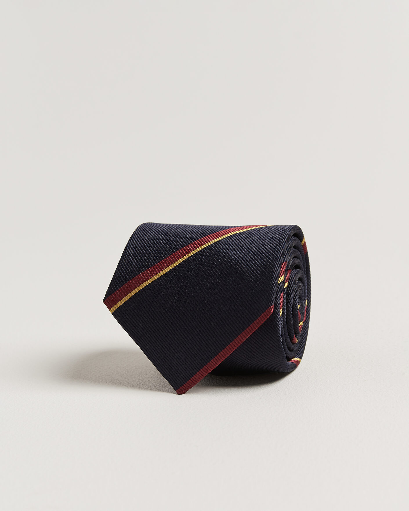 Herren | Krawatten | Drake's | Regimental Stripe Reppe Tie Navy