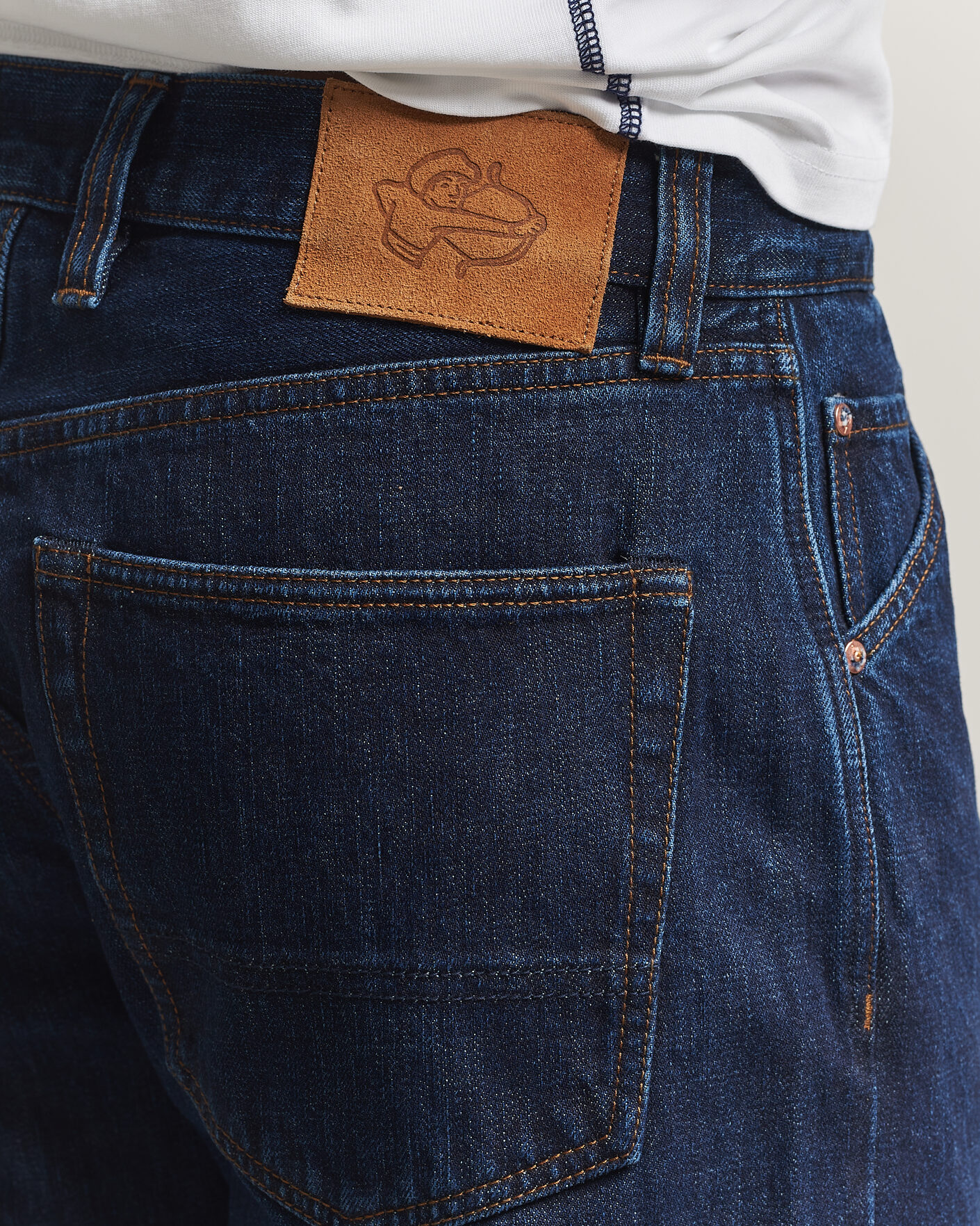 Herren | Jeans | Drake's | 5-Pocket Japanese Selvedge Denim Stone Wash