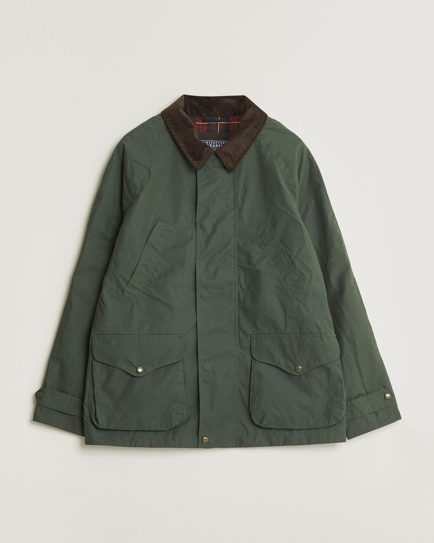 Herren | Jacken | Manifattura Ceccarelli | Dry Wax Rain Caban Dark Green