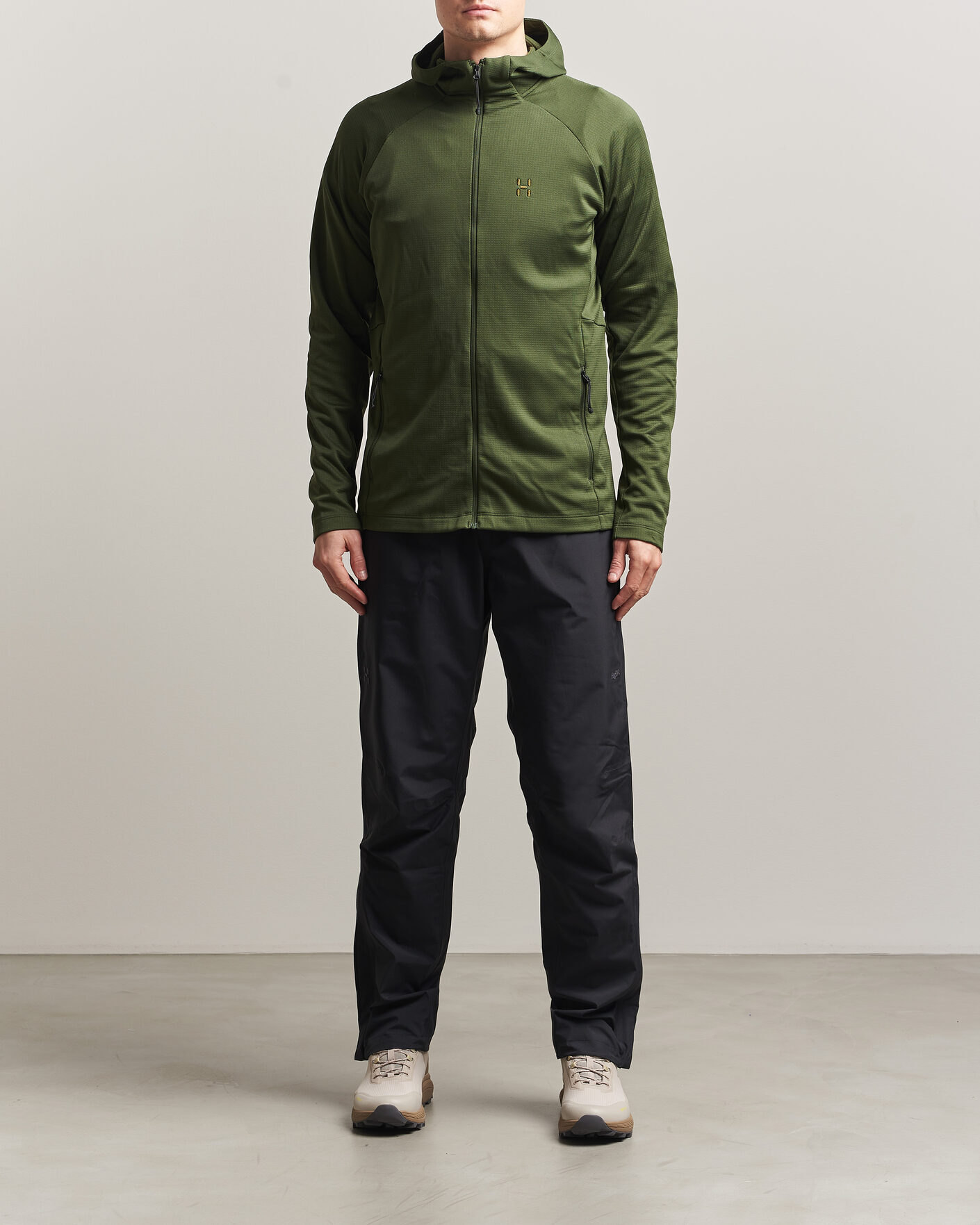 Herren | Pullover | Haglöfs | Korp Mid Fleece Hood Seaweed Green