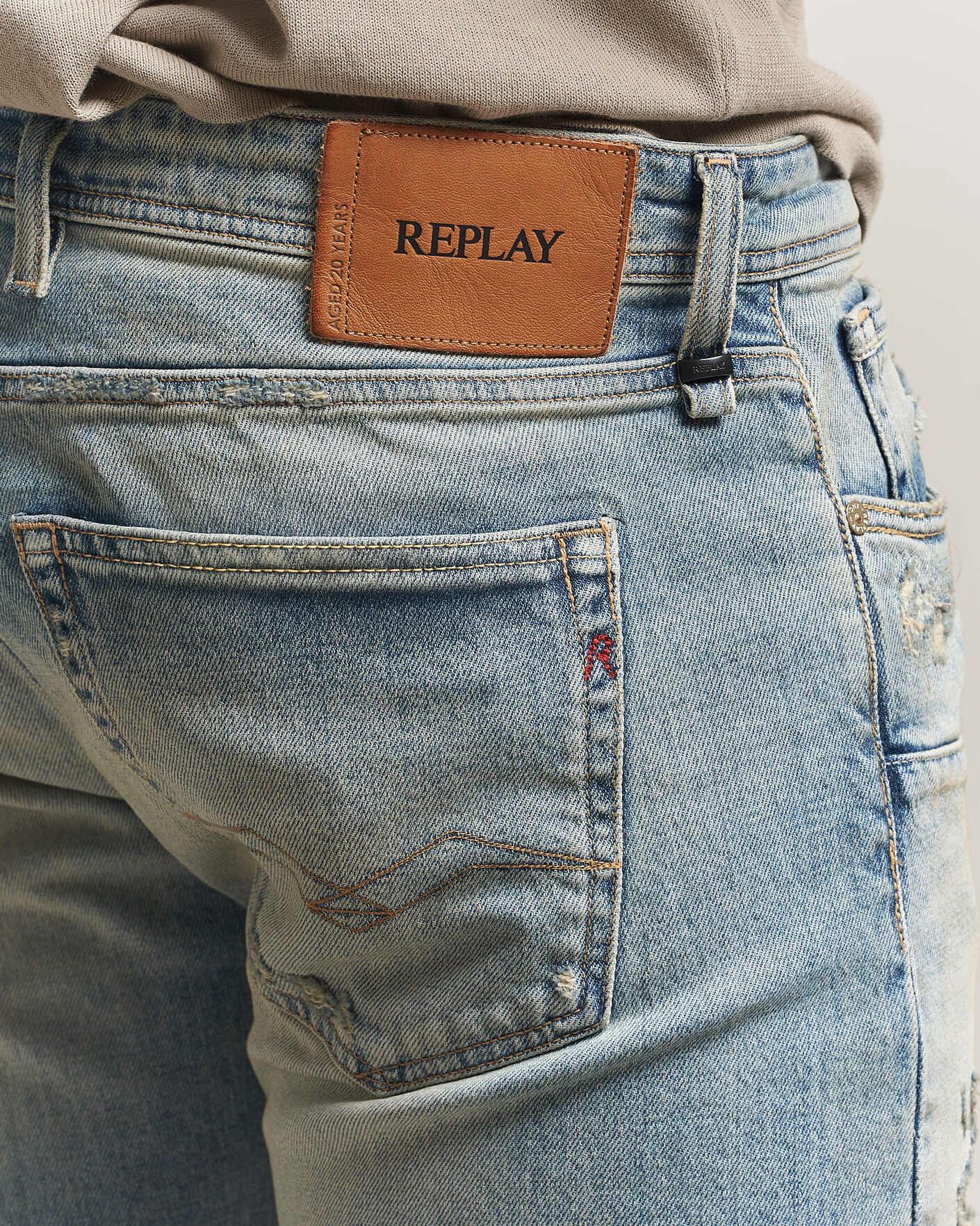 Herren | Jeans | Replay | Grover Sraight Fit 20 Years Wash Jeans Light Blue