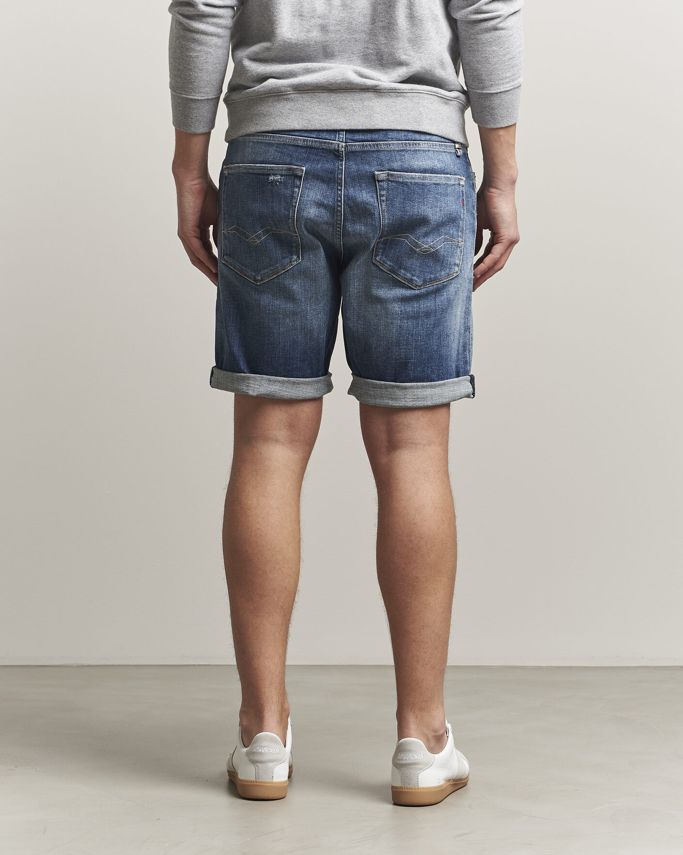 Herren | Shorts | Replay | RBJ981 Shredded Denim Shorts Medium Blue