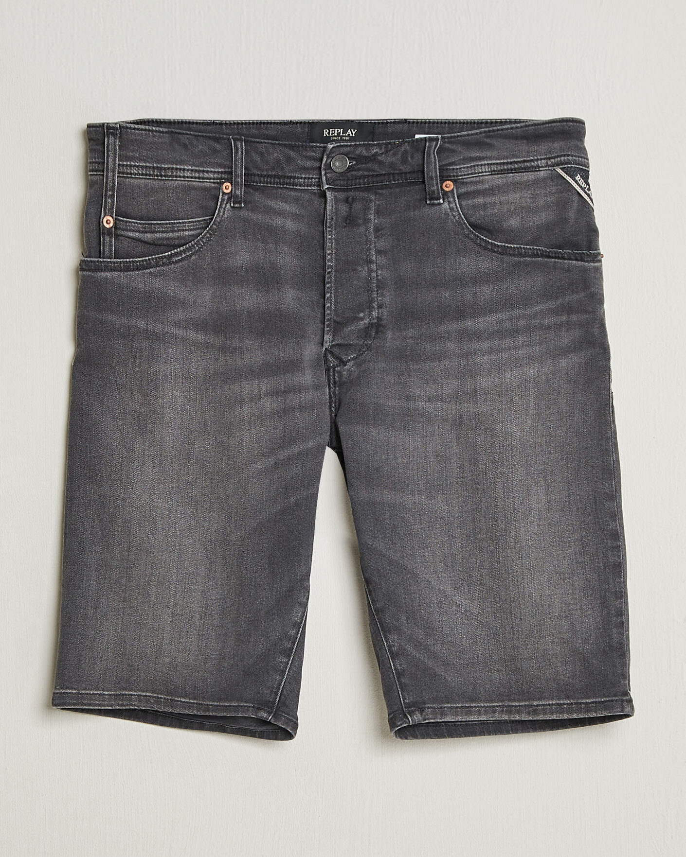 Herren | Shorts | Replay | RBJ981 Stretch Denim Shorts Washed Black