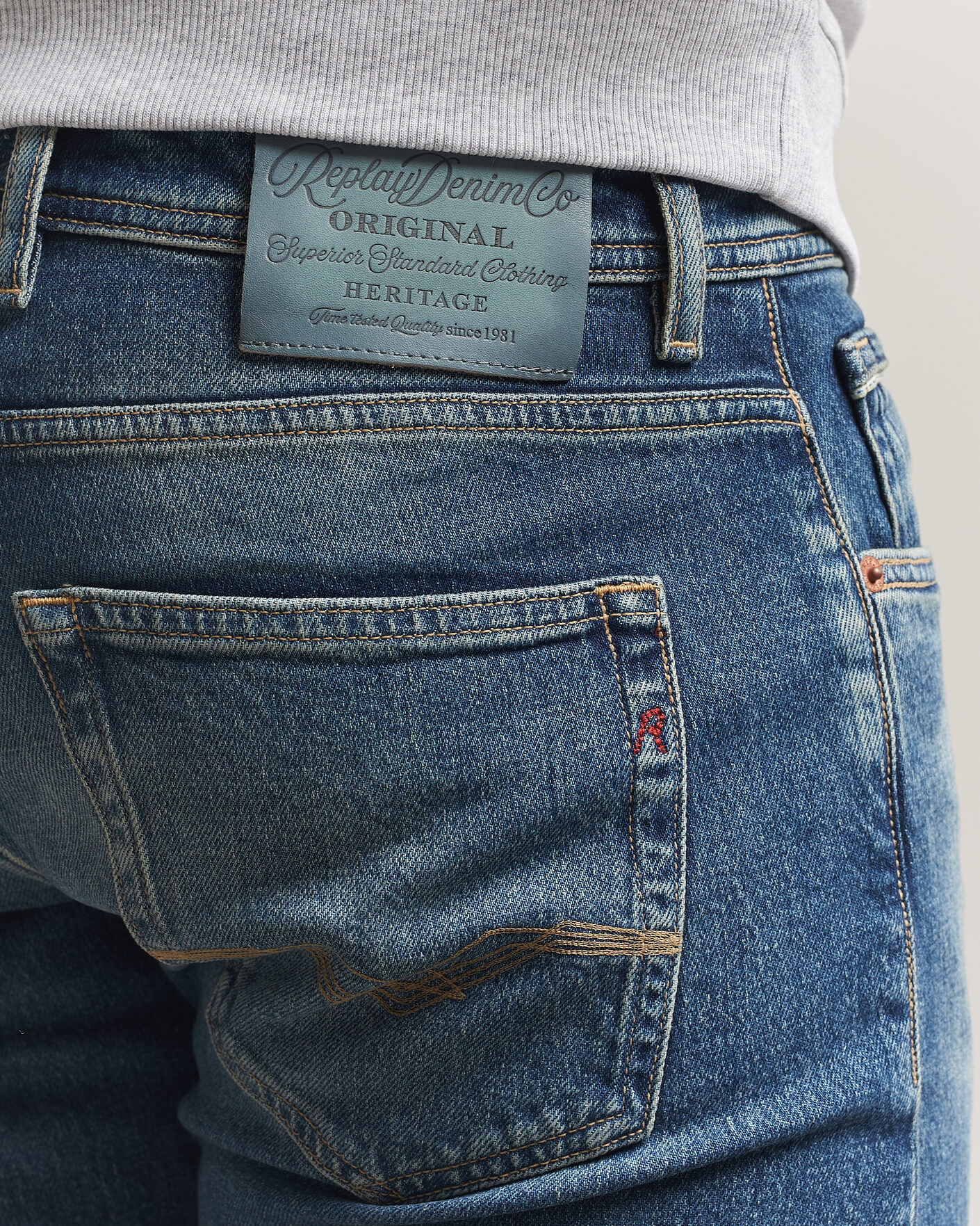 Herren | Jeans | Replay | Grover Heritage Original Stretch Jeans Medium Blue