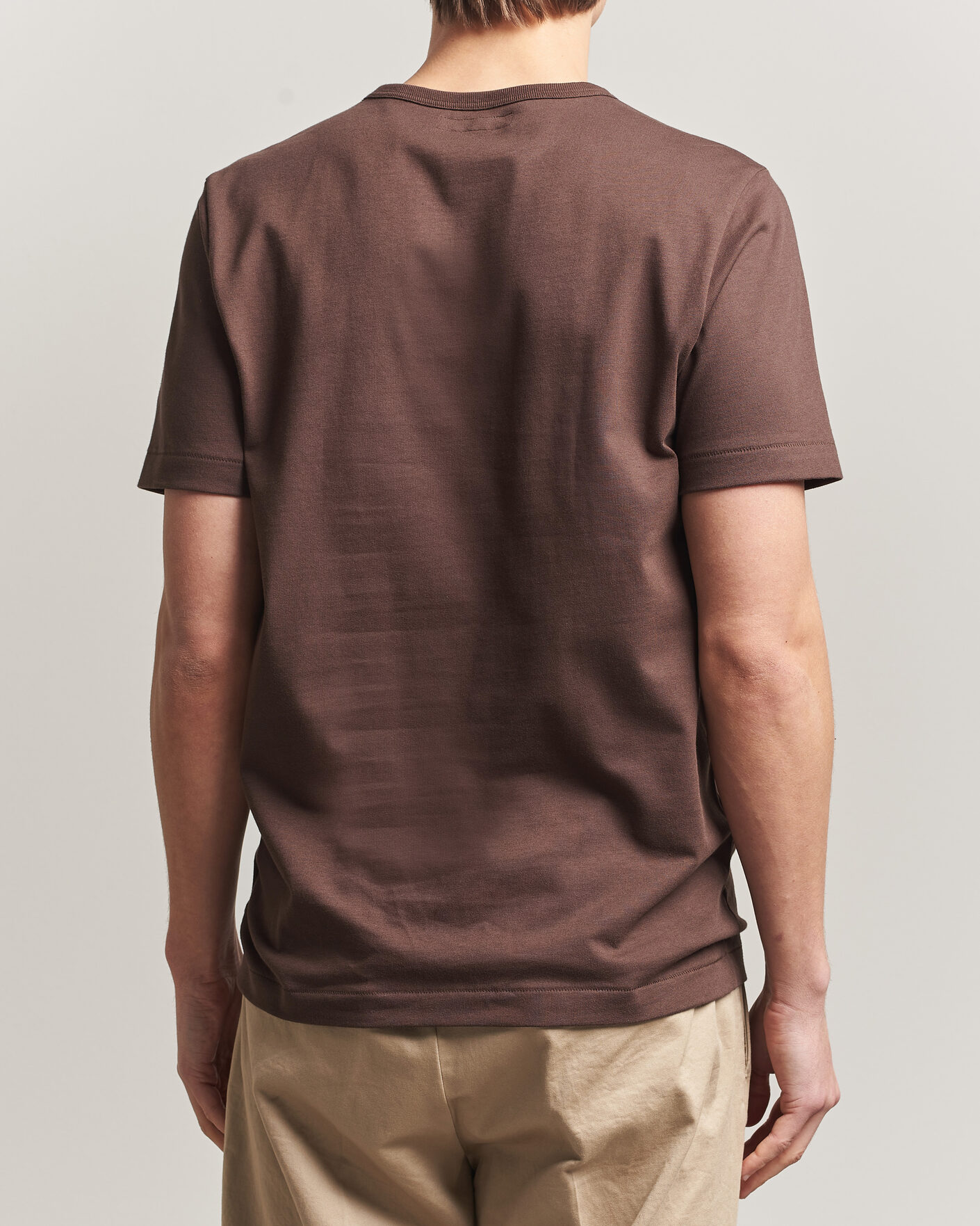 Herren | T-Shirts | Merz b. Schwanen | Classic Fit Sturdy T-Shirt Chocolate
