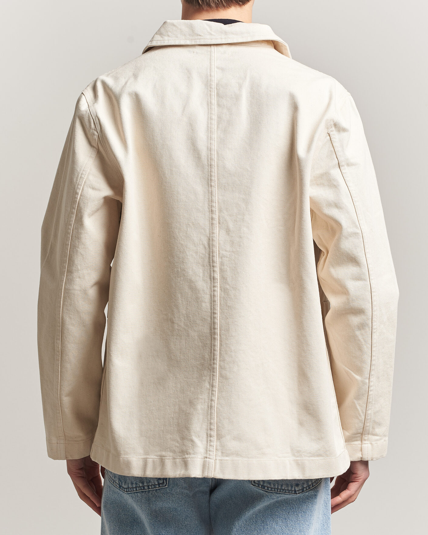 Herren | Hemden | Merz b. Schwanen | Worker Cotton Twill Overshirt Nature